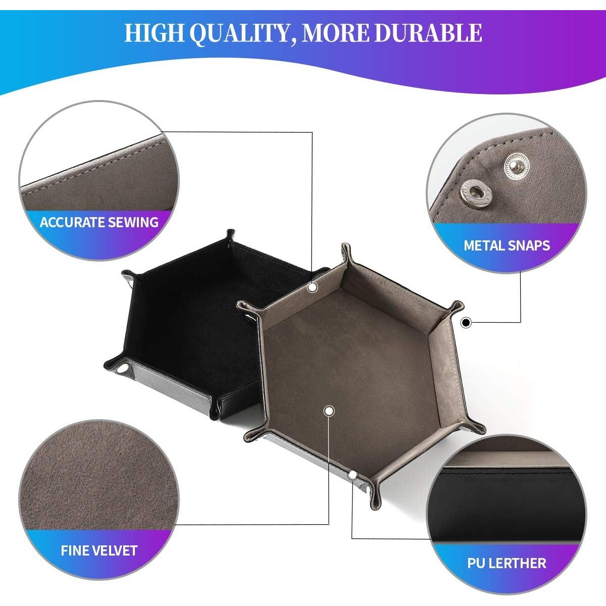 Juego de 2 bandejas para dados Grajar - Plegables y Portátiles