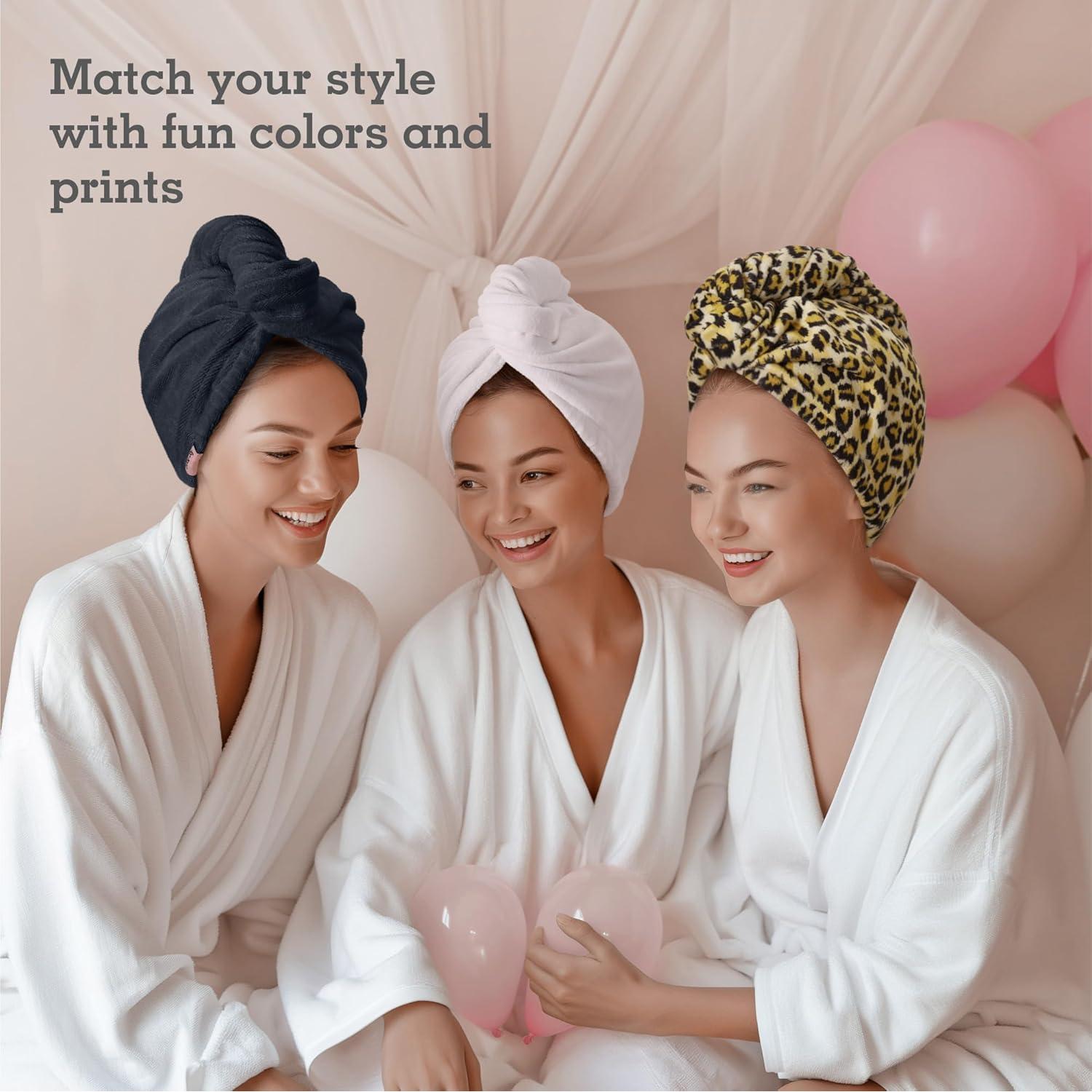 Toalla de Microfibra para Cabello Brook + Bay Negra 21.6x17.8cm