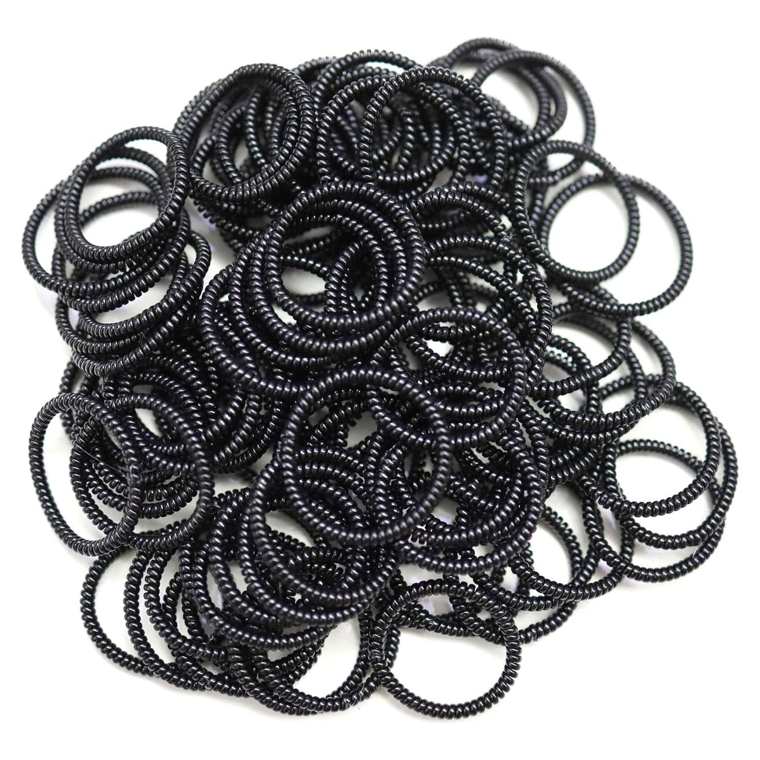 Cintas para Cabello en Espiral STYKIER 100 Pcs Negro