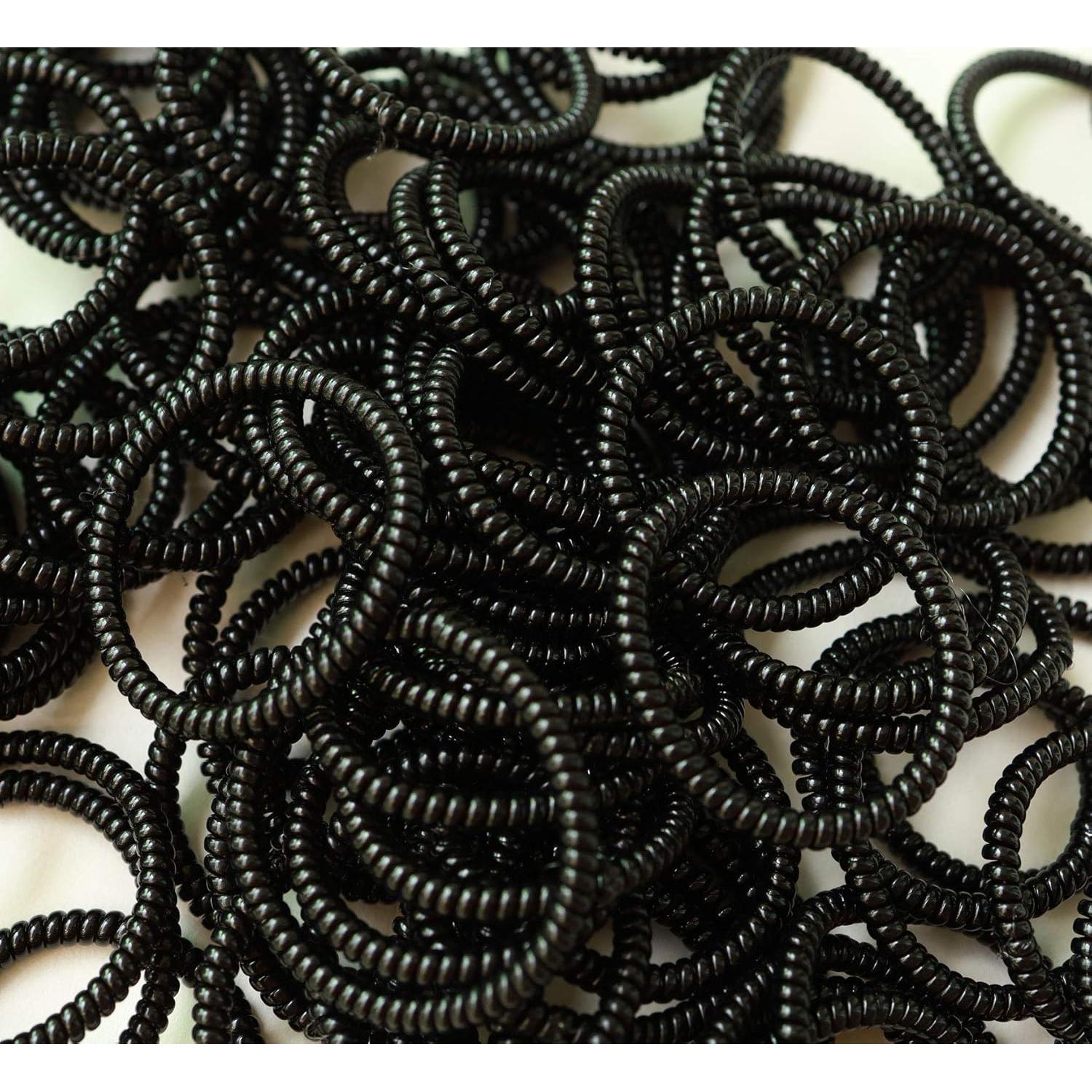 Cintas para Cabello en Espiral STYKIER 100 Pcs Negro
