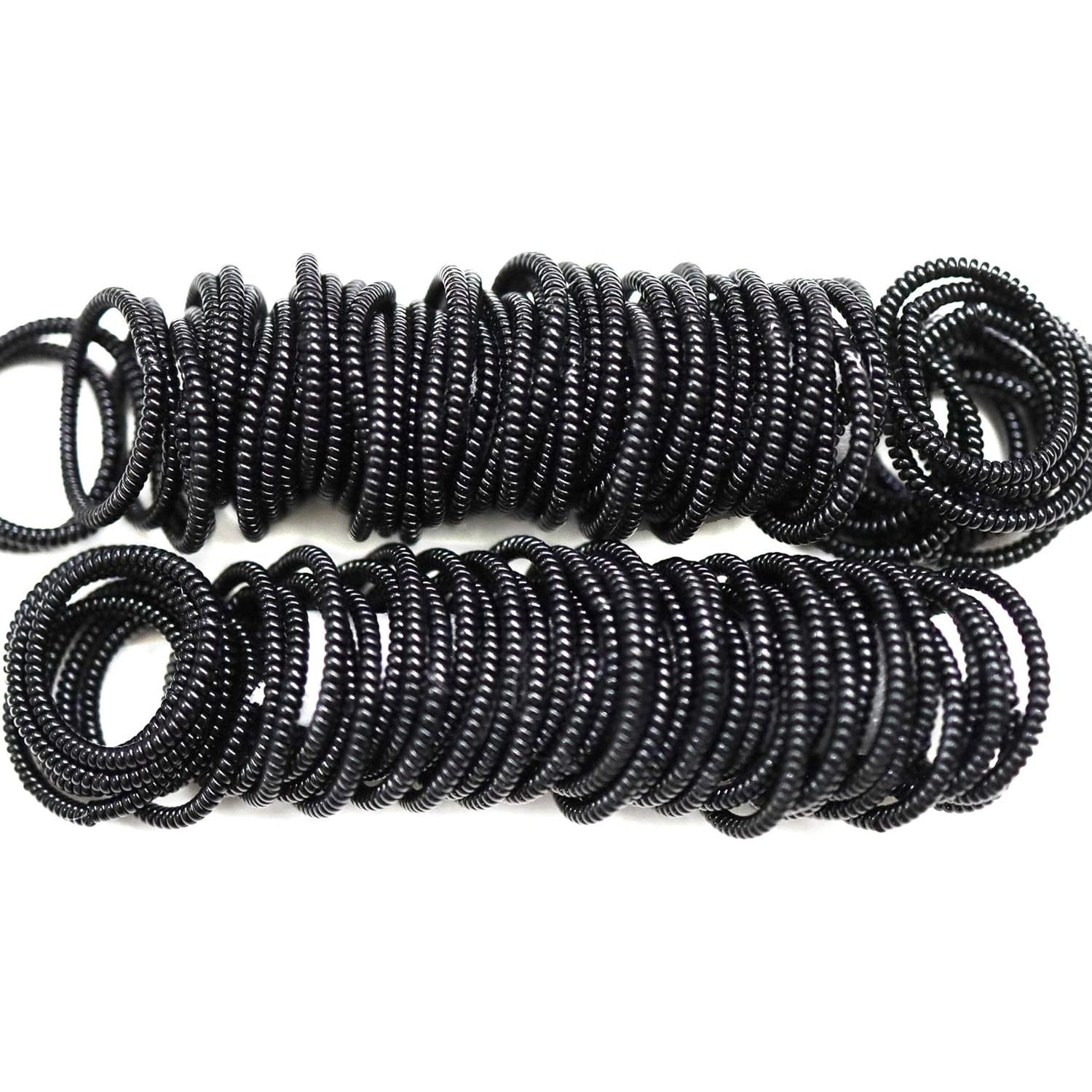 Cintas para Cabello en Espiral STYKIER 100 Pcs Negro