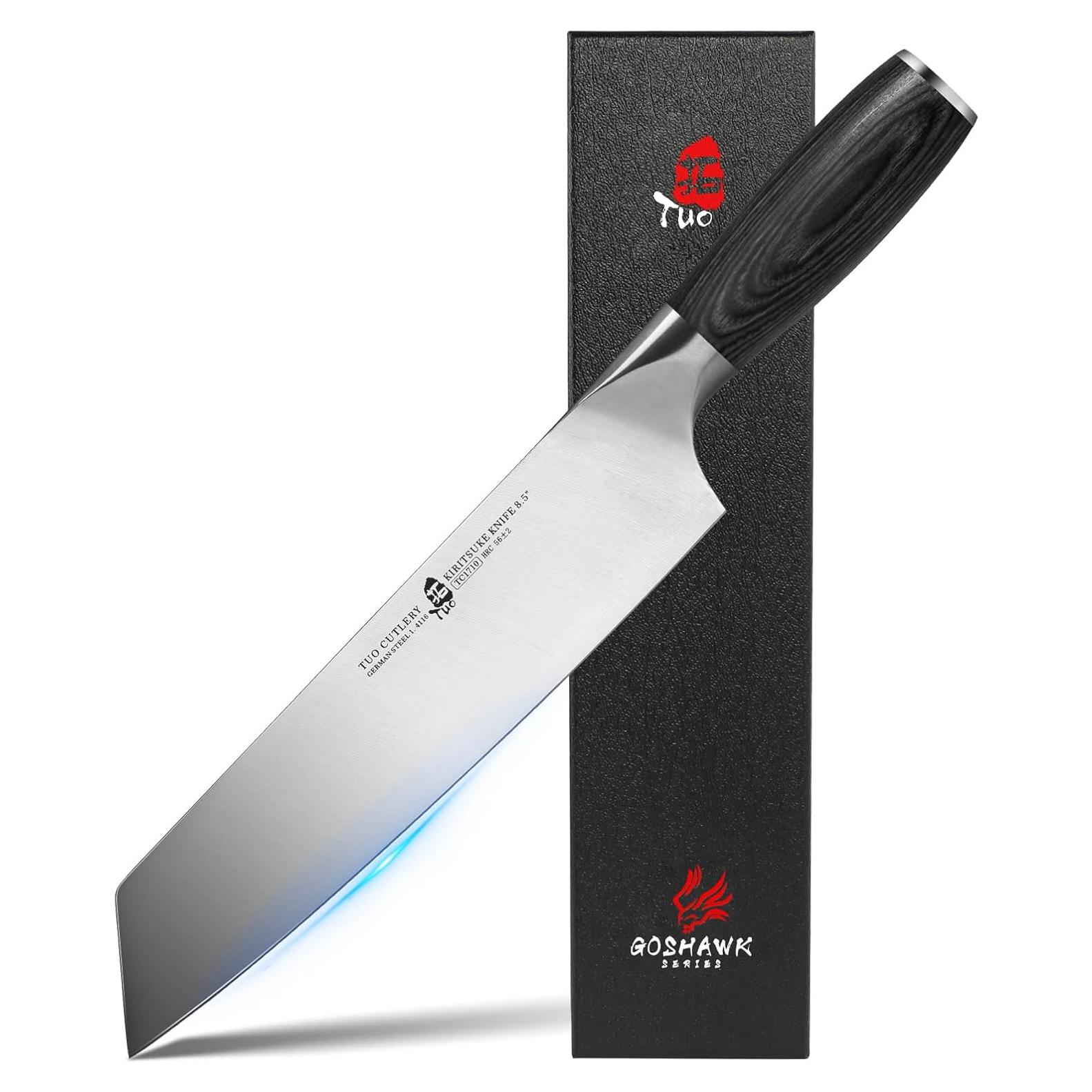 Cuchillo Kiritsuke TUO 8.5" Acero Inoxidable Mango Pakkawood