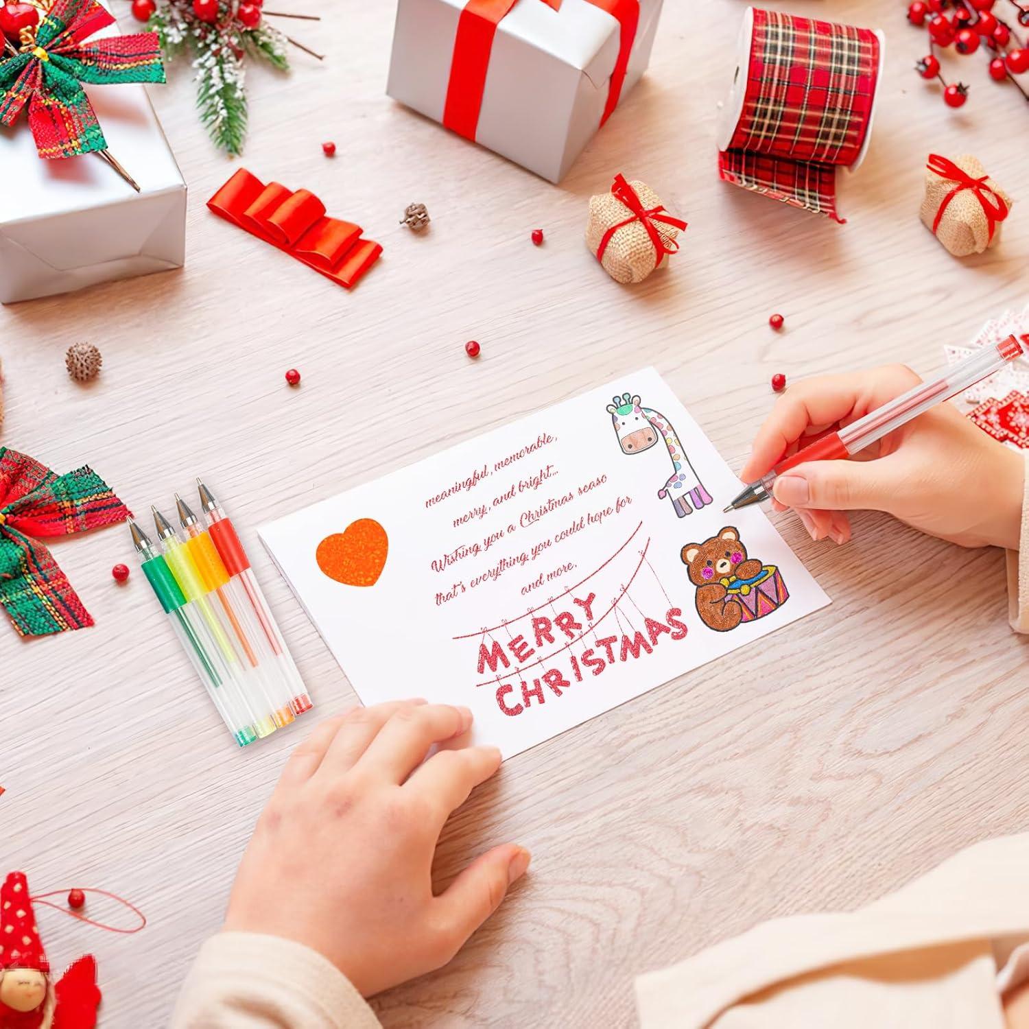 36 Lápices de Gel Brillantes Caliart - Punta Fina 0.7mm