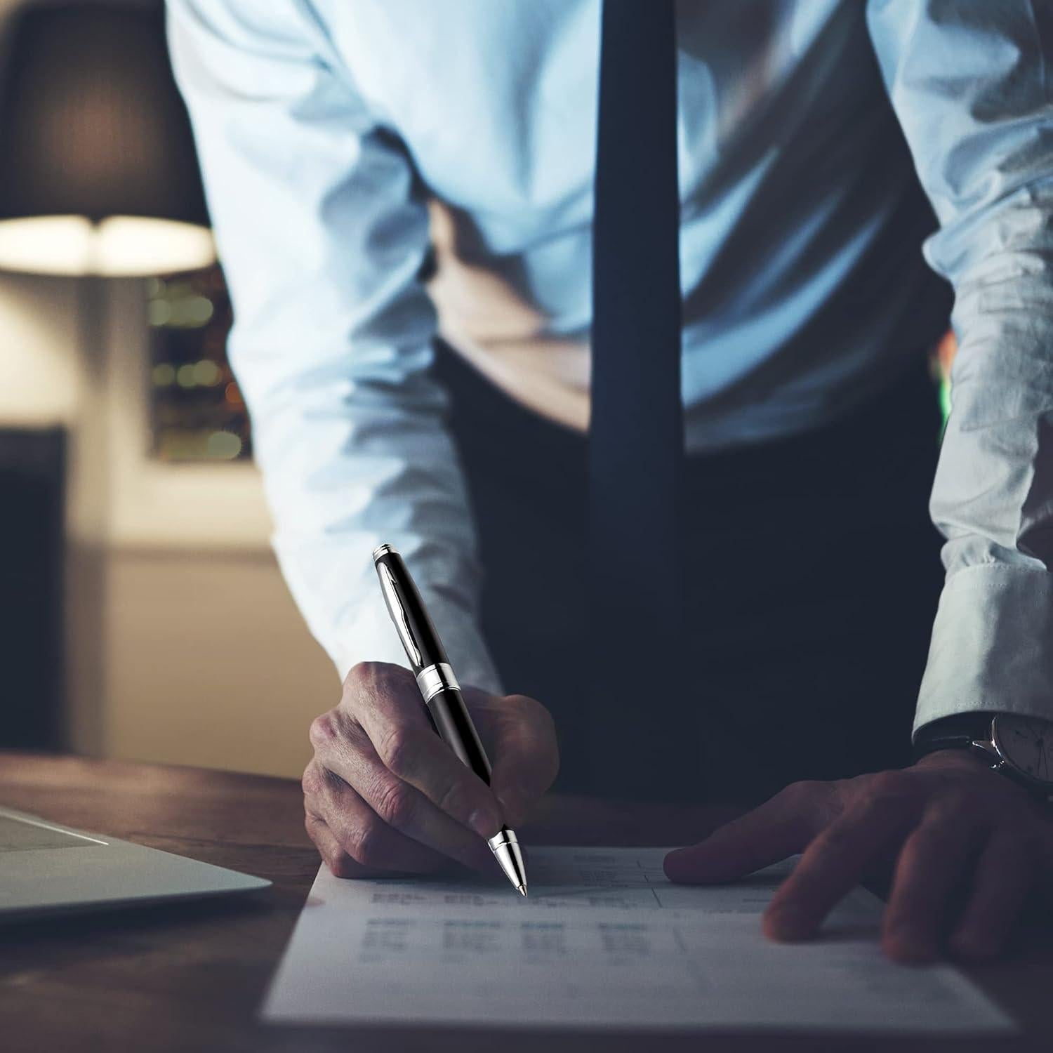Conjunto de bolígrafos ZenZoi de lujo con recargas azul y negro