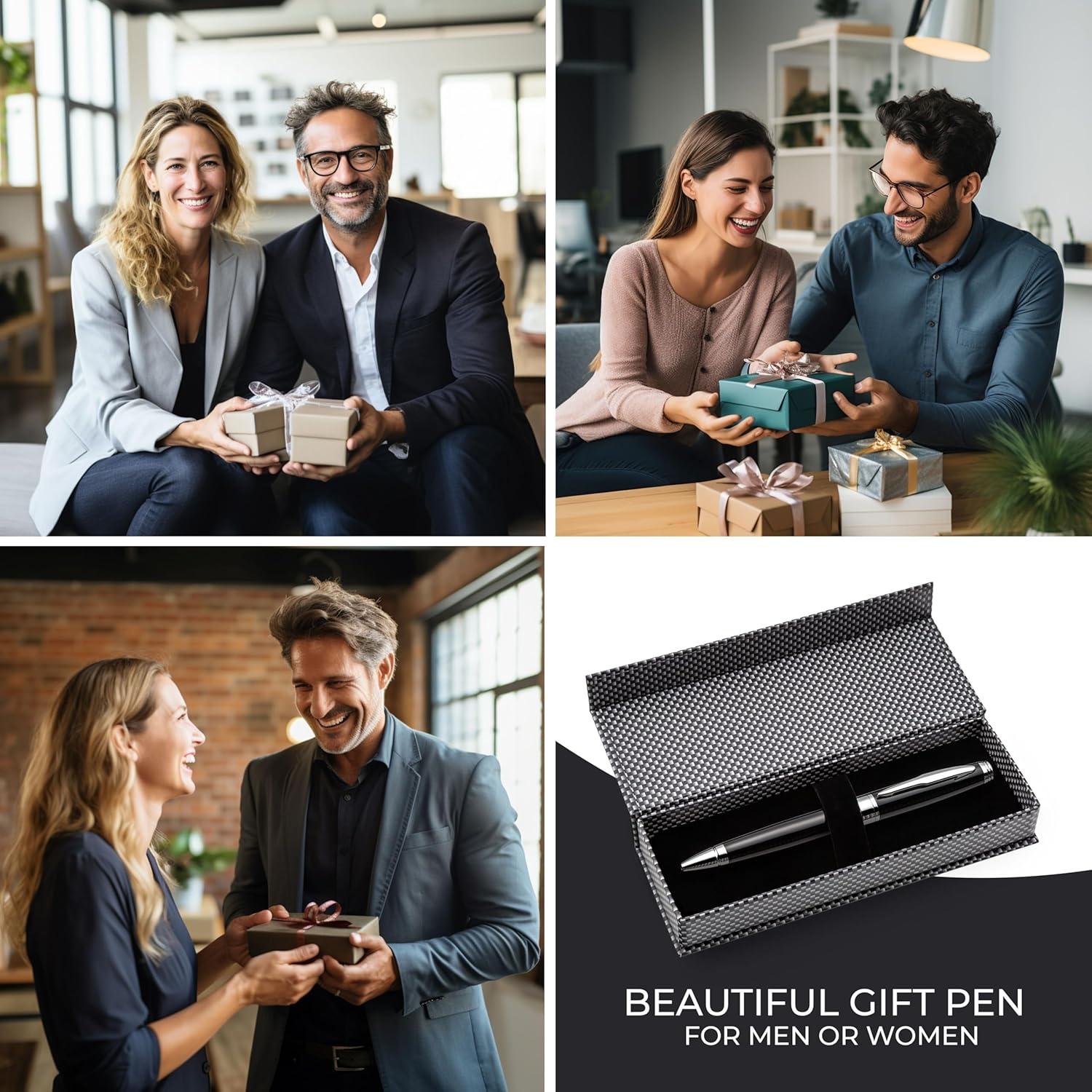 Conjunto de bolígrafos ZenZoi de lujo con recargas azul y negro