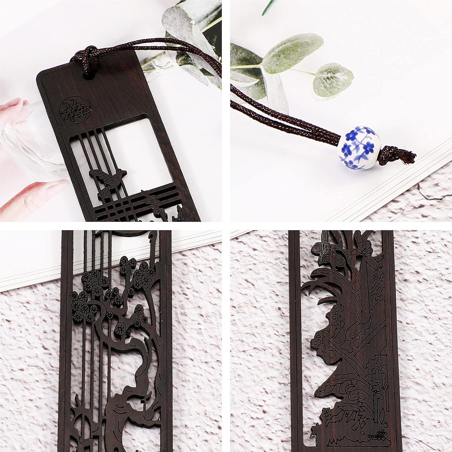 Marcadores de Madera Vintage Outus - 4 Piezas Hechos a Mano