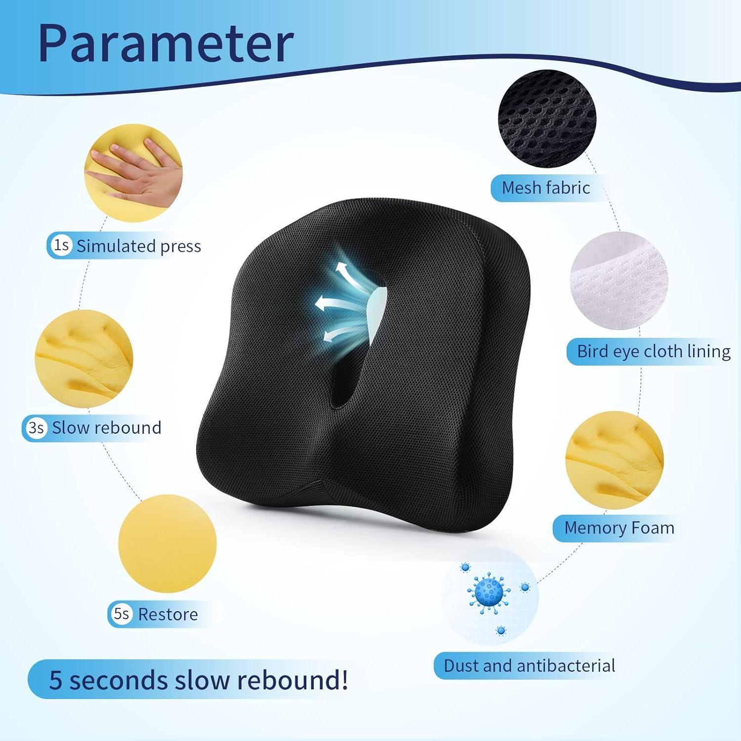 Cojín de Espuma Viscoelástica Max&Love para Alivio de Espalda