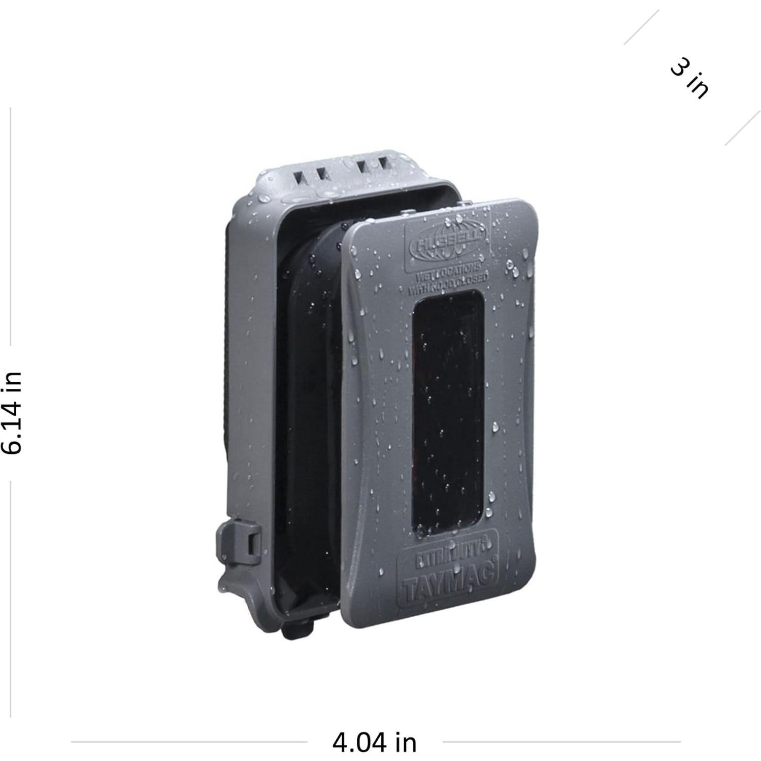 Cubierta de Salida Eléctrica TayMac ML500G Gris 1 Gang