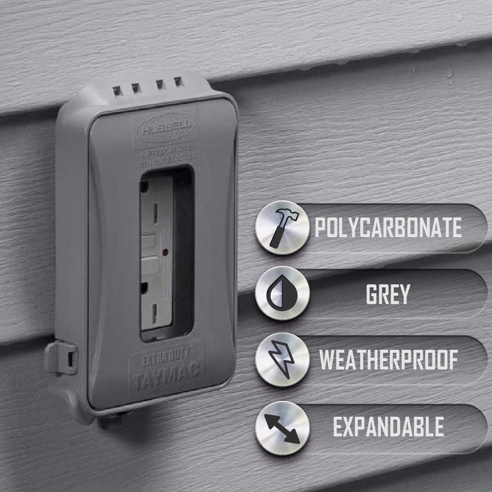 Cubierta de Salida Eléctrica TayMac ML500G Gris 1 Gang