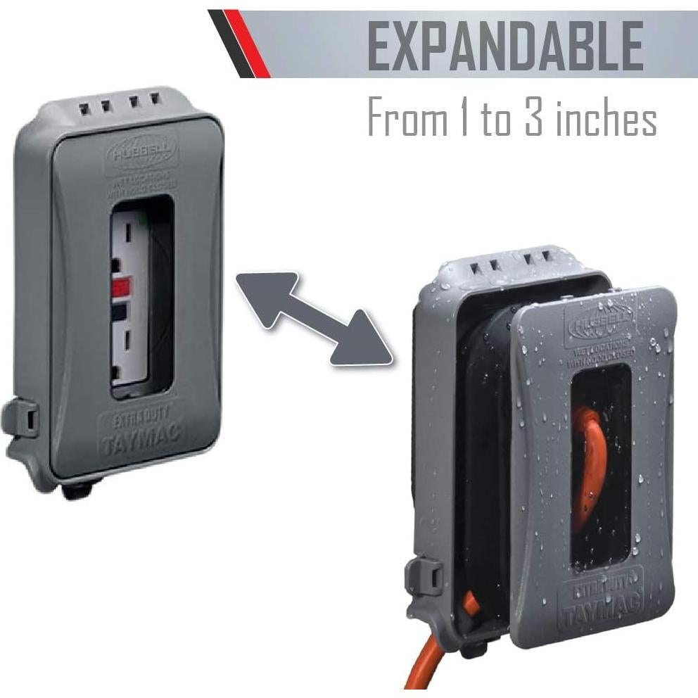 Cubierta de Salida Eléctrica TayMac ML500G Gris 1 Gang