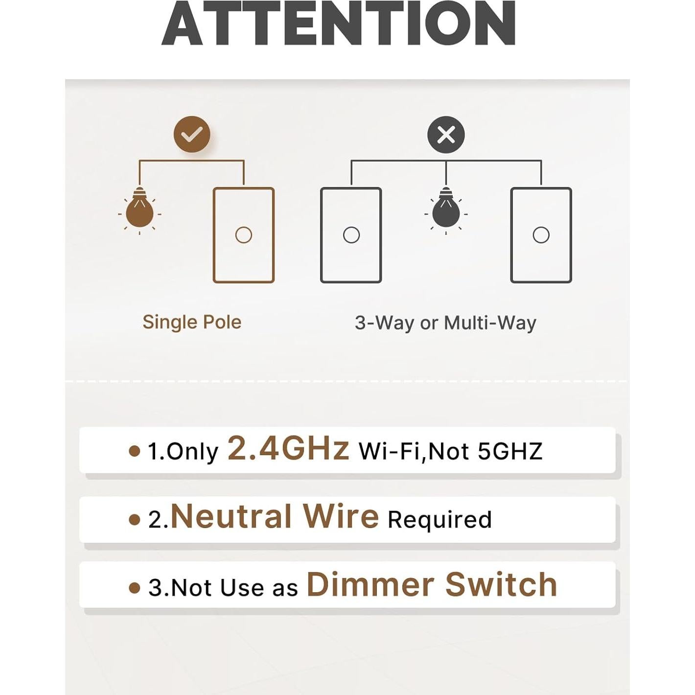 Interruptor de Pared Táctil Inteligente MOES Matter Blanco 1 Gang