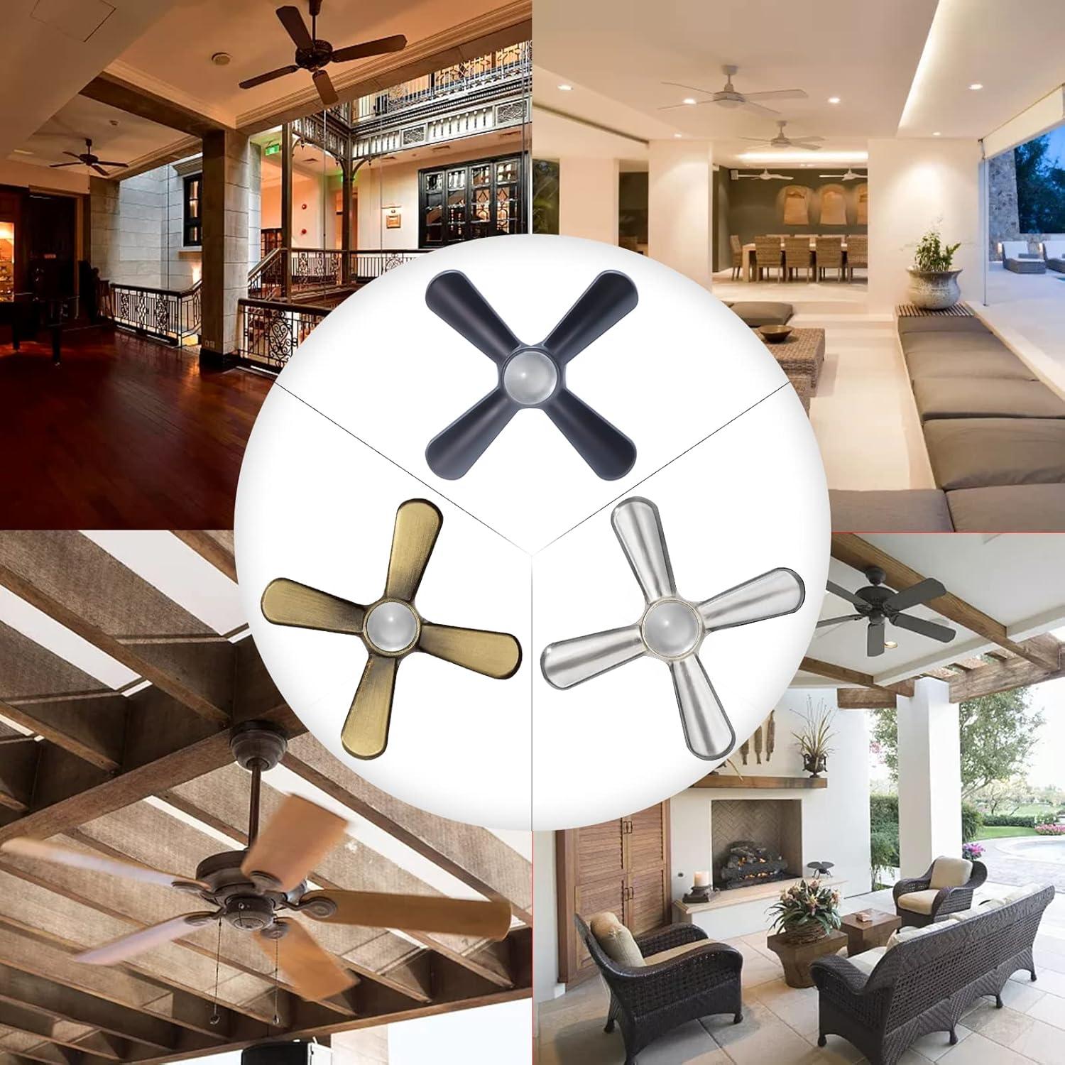 Juego de Cadenas de Tirar para Ventilador de Techo Dotlite 30cm Negro