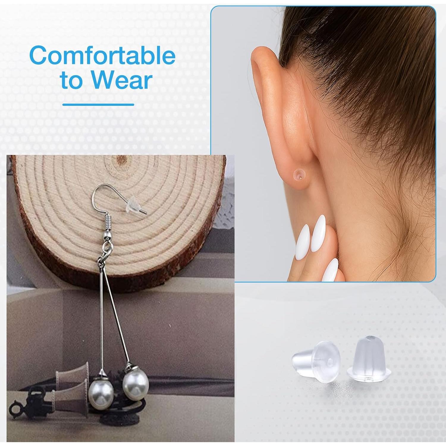 Soportes para Pendientes DSOMHZ 100 Piezas Hipoalergénicos