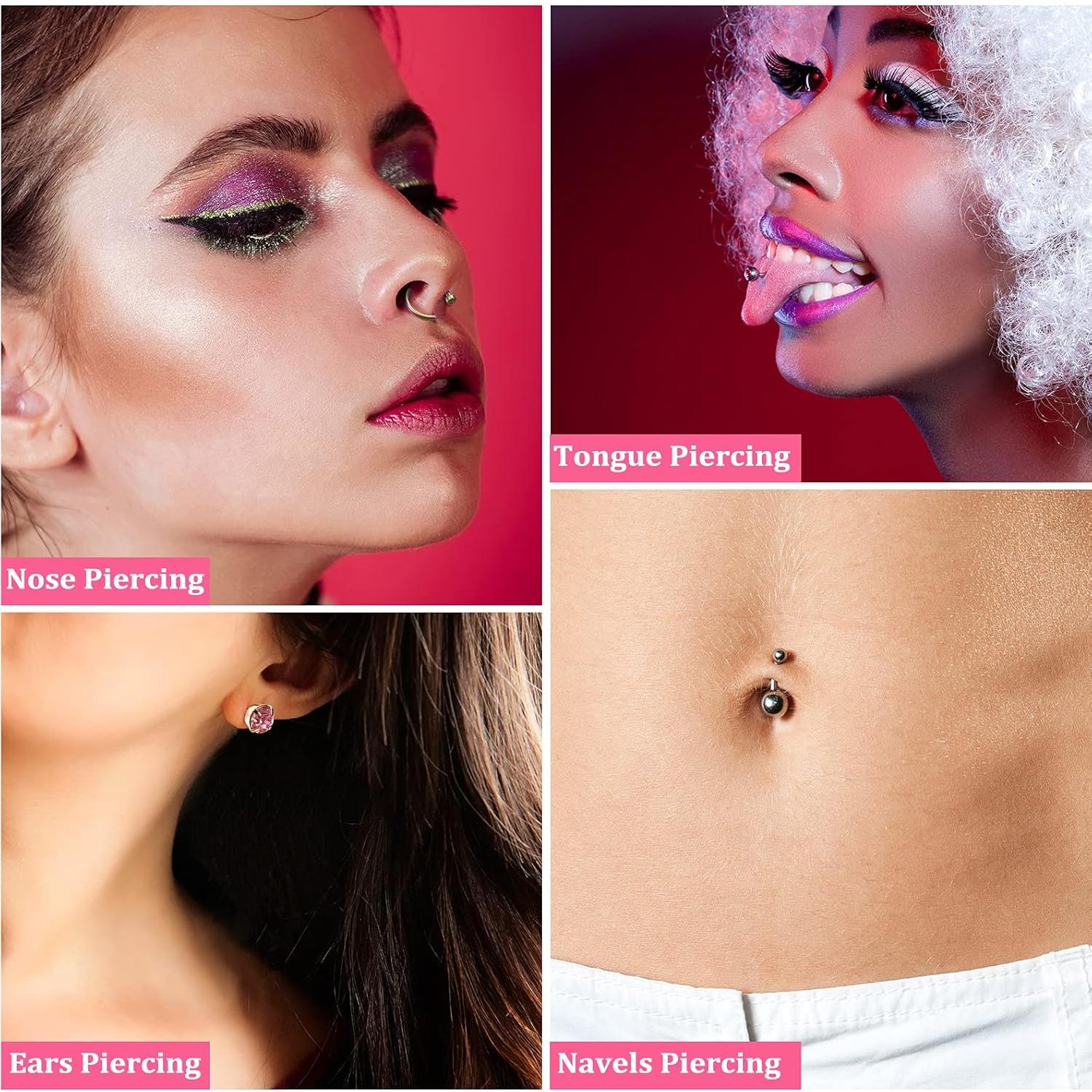 Kit de perforación de orejas desechable Honoson 158 piezas