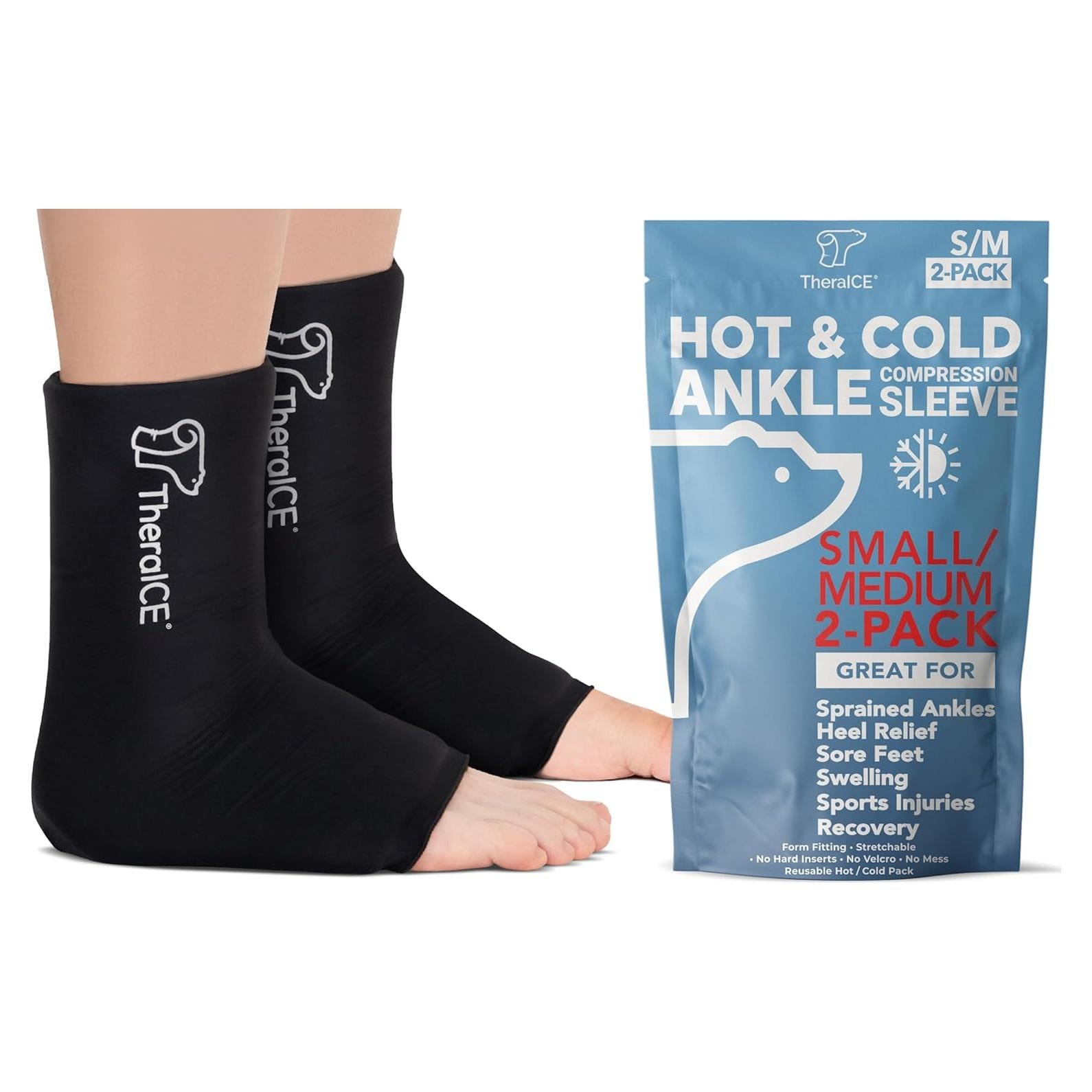 Funda de Hielo para Tobillo TheraICE - Alivio de Dolor y Hinchazón