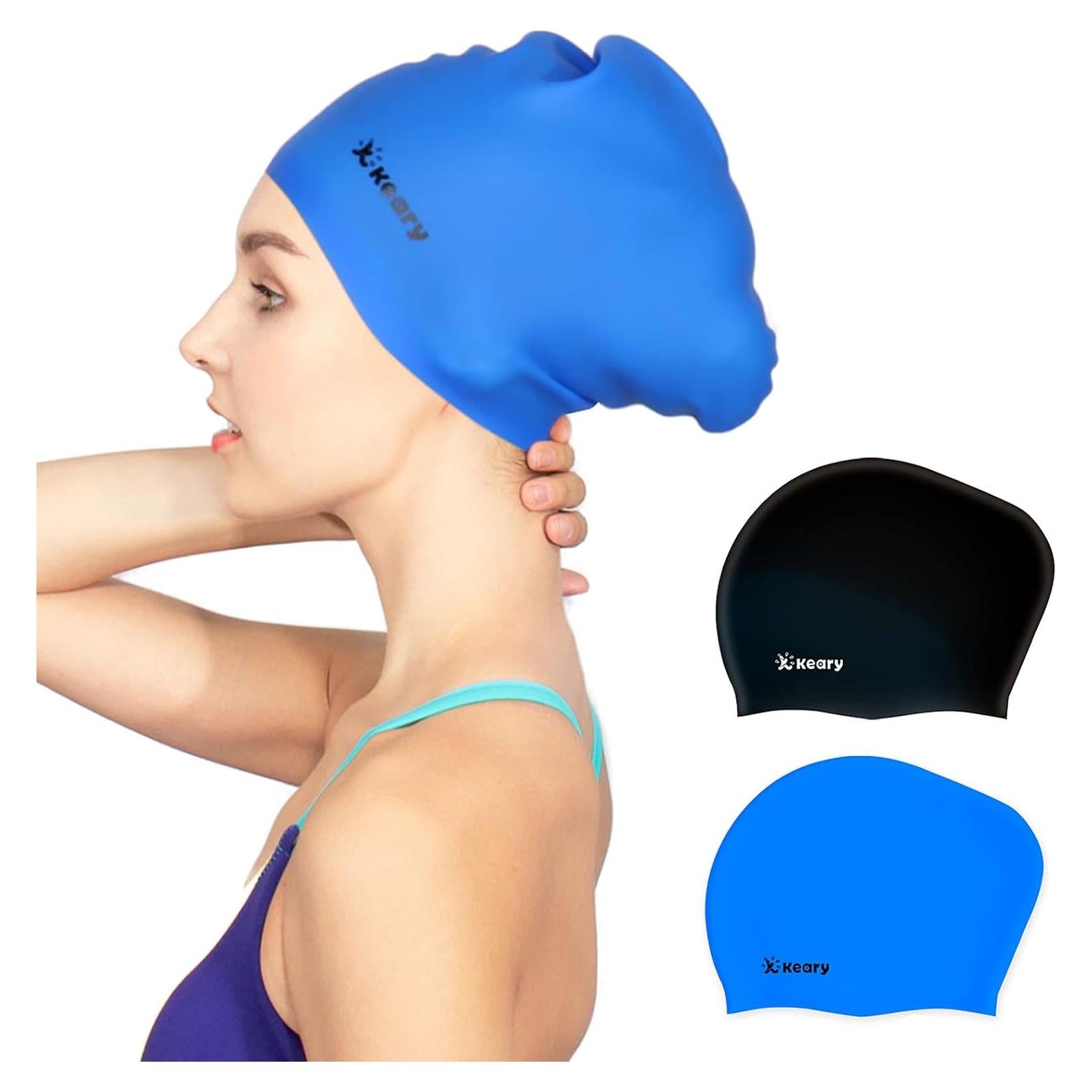 Gorro de Natación Keary para Cabello Largo - Silicona Impermeable