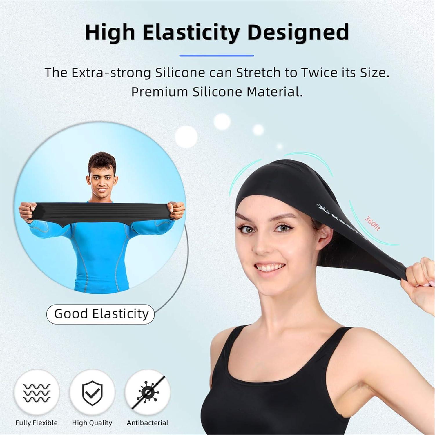 Gorro de Natación Keary para Cabello Largo - Silicona Impermeable