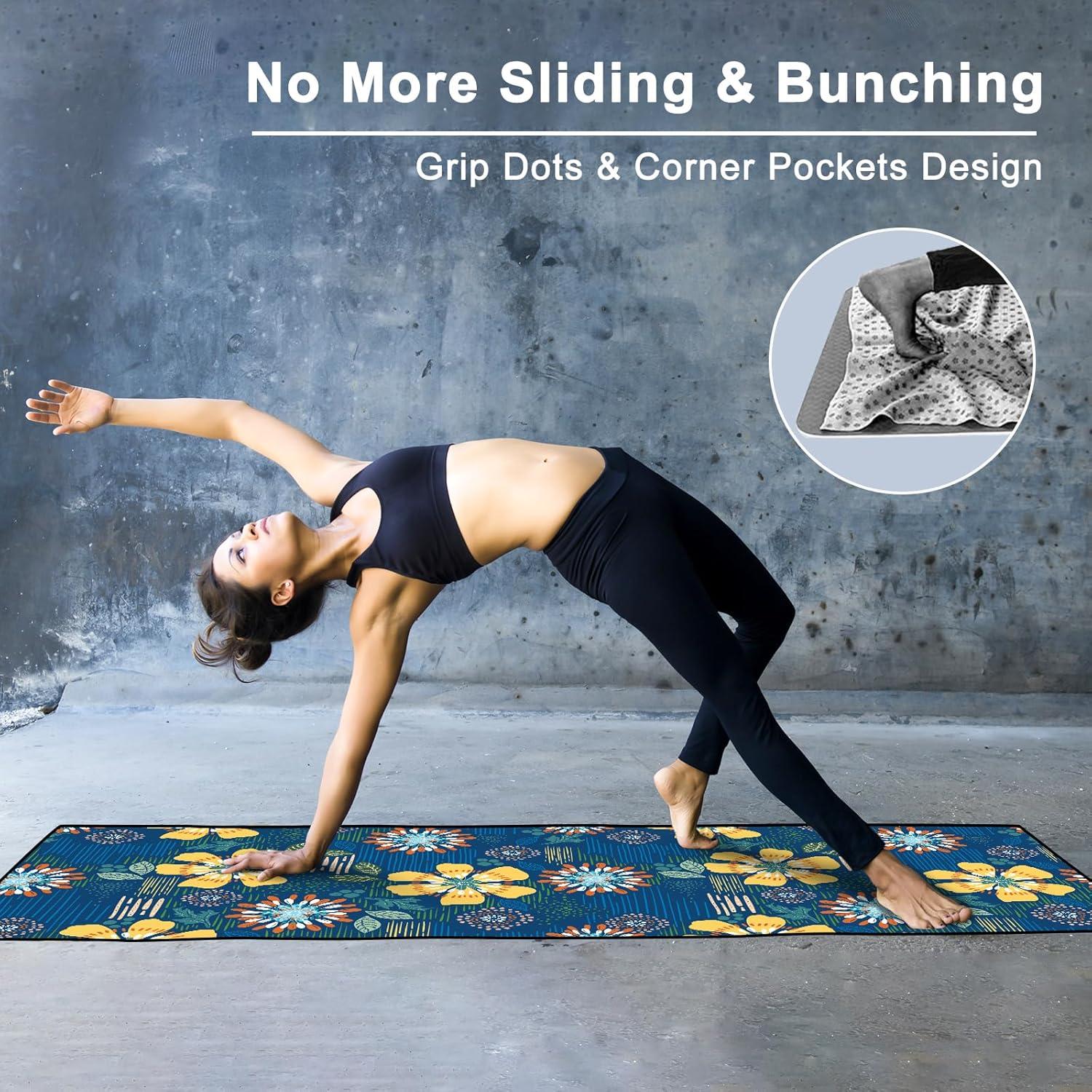 Toalla de Yoga Estrella Colorida 178x66cm Antideslizante