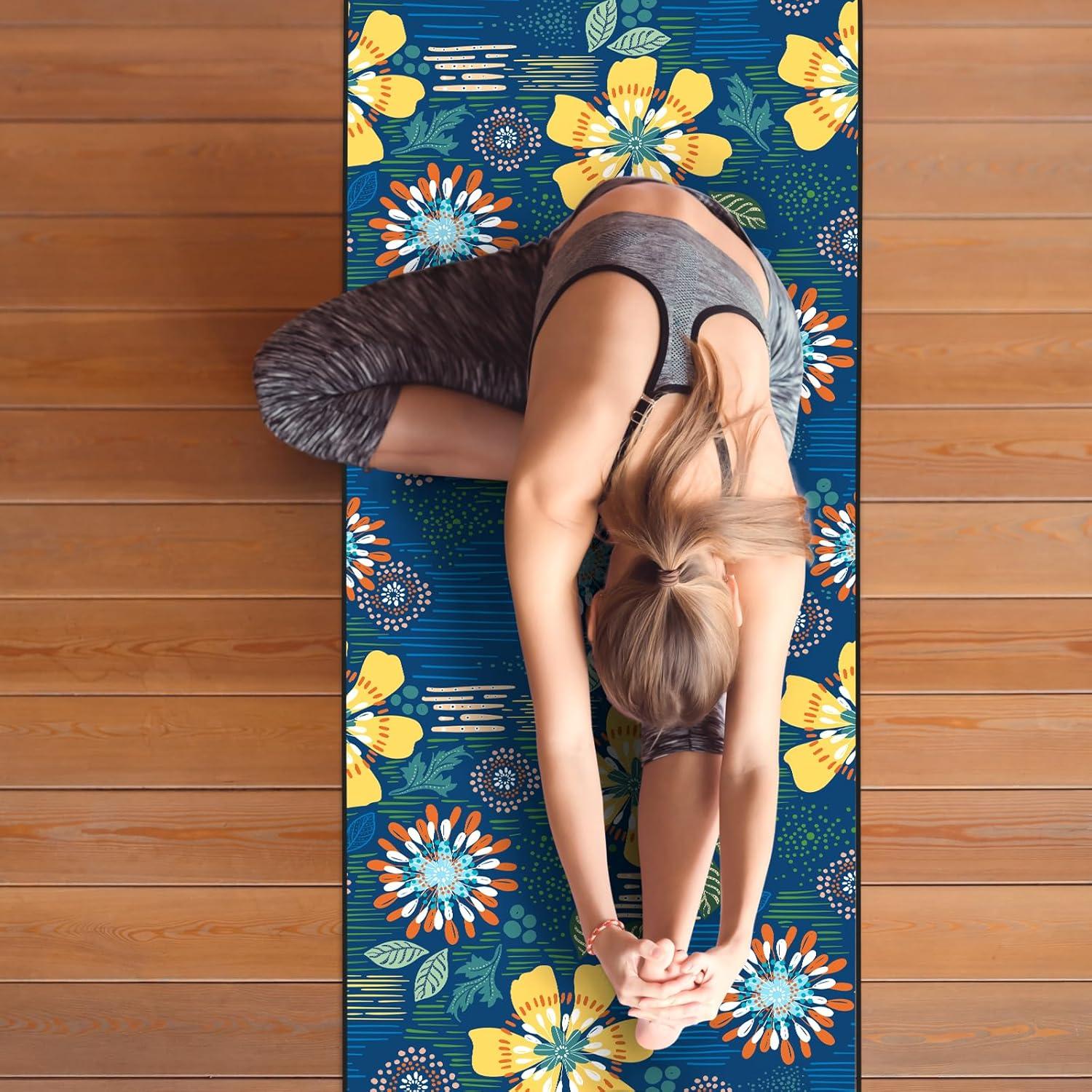 Toalla de Yoga Estrella Colorida 178x66cm Antideslizante