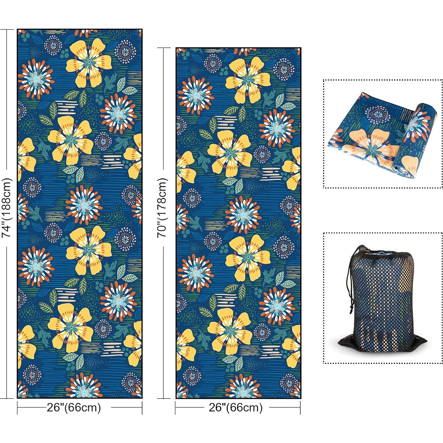 Toalla de Yoga Estrella Colorida 178x66cm Antideslizante