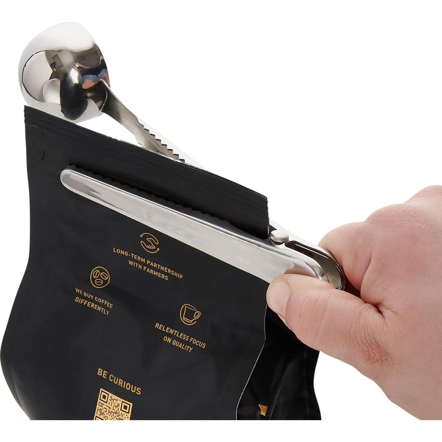 Cucharada de Café Fino HIC con Clip, Acero Inoxidable 18/8