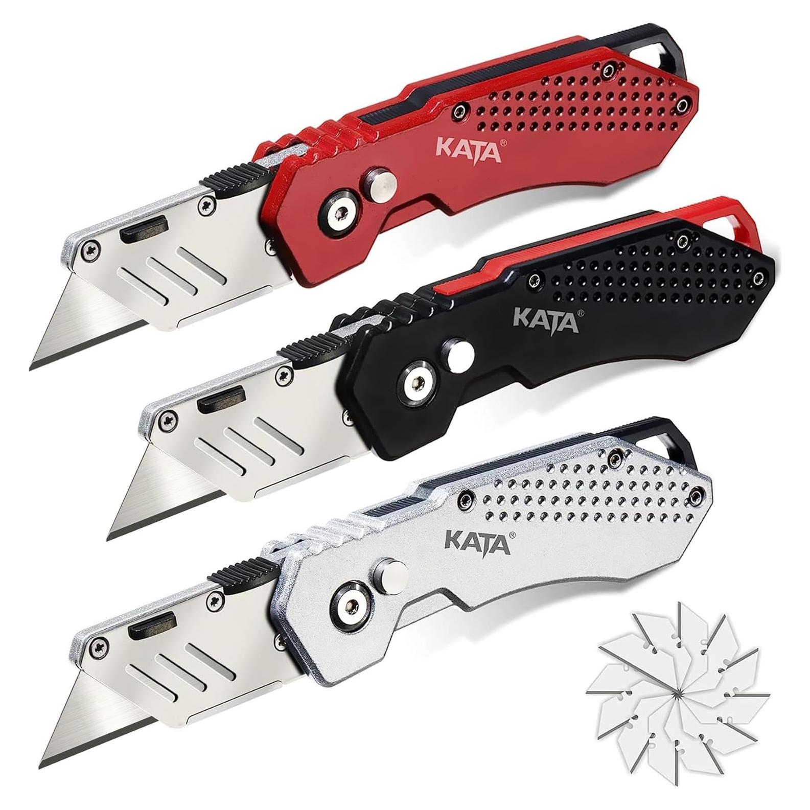 Cuchillo Utility Plegable KATA 3-Pack con 12 Cuchillas SK5