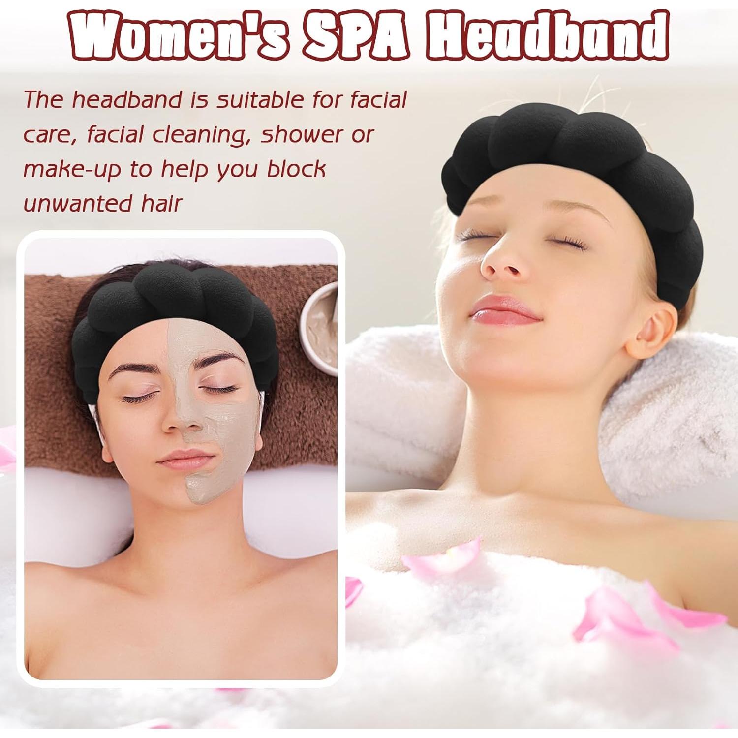 Banda de Spa Zkptops para el Cabello y Pulsera de Maquillaje