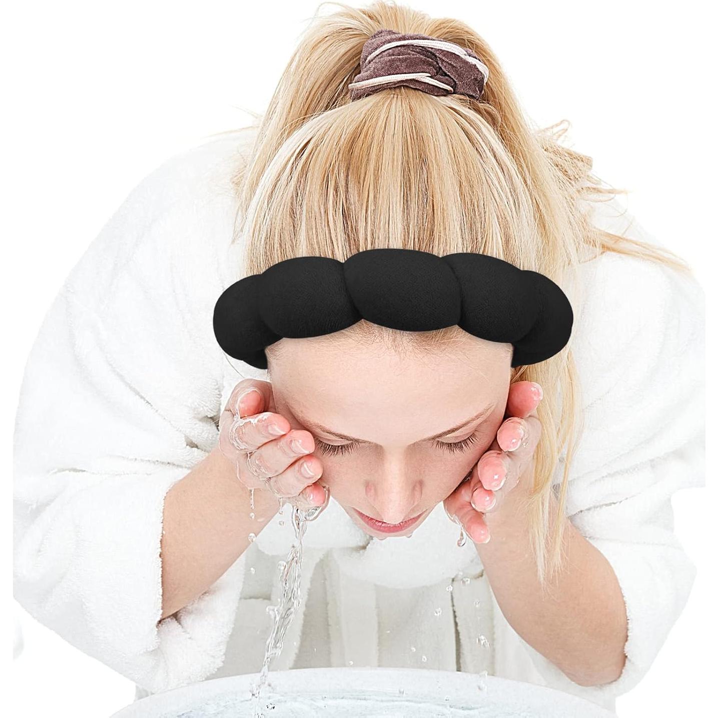 Banda de Spa Zkptops para el Cabello y Pulsera de Maquillaje