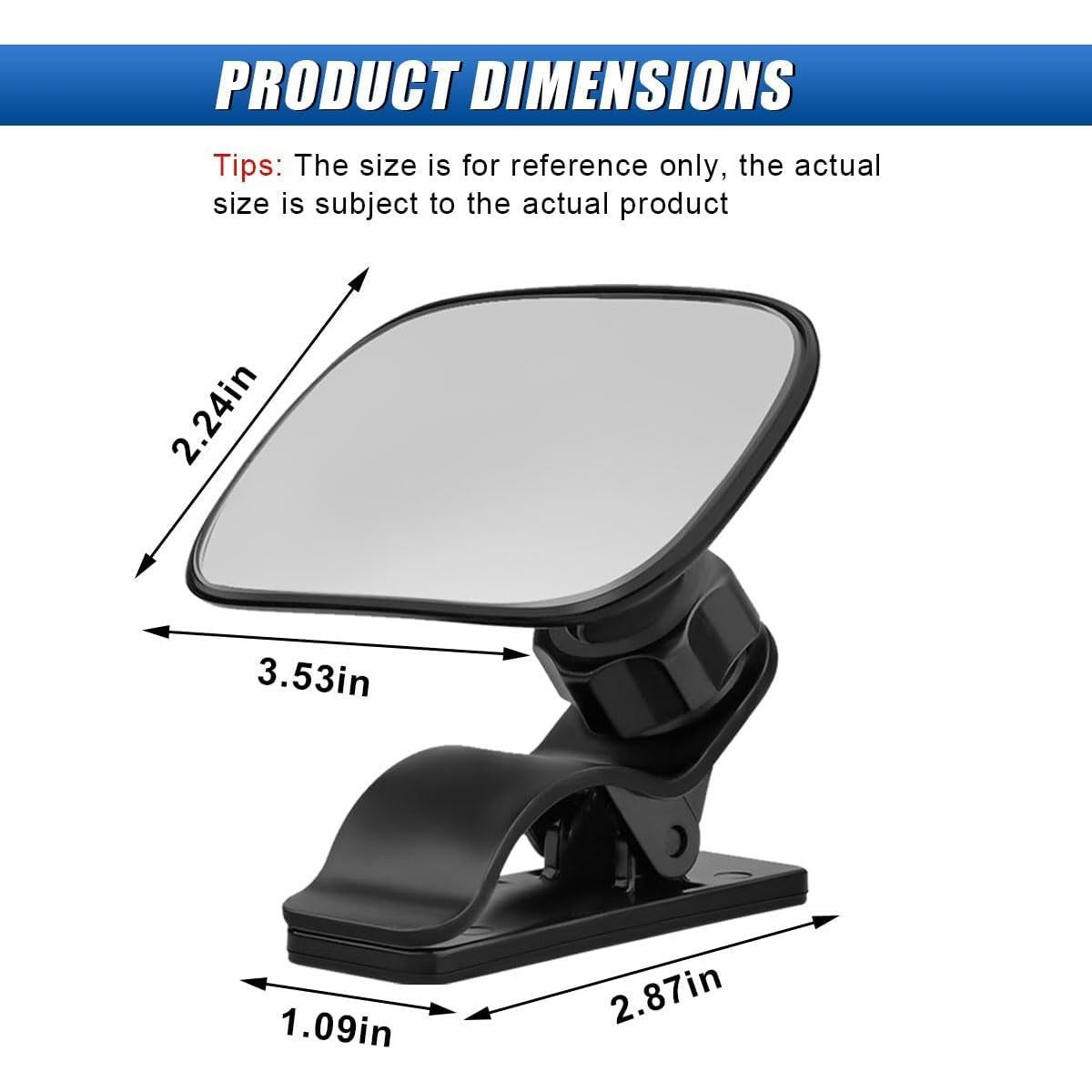 Espejo Convexo de Coche para Bebé UHANBUT Ajustable 360°