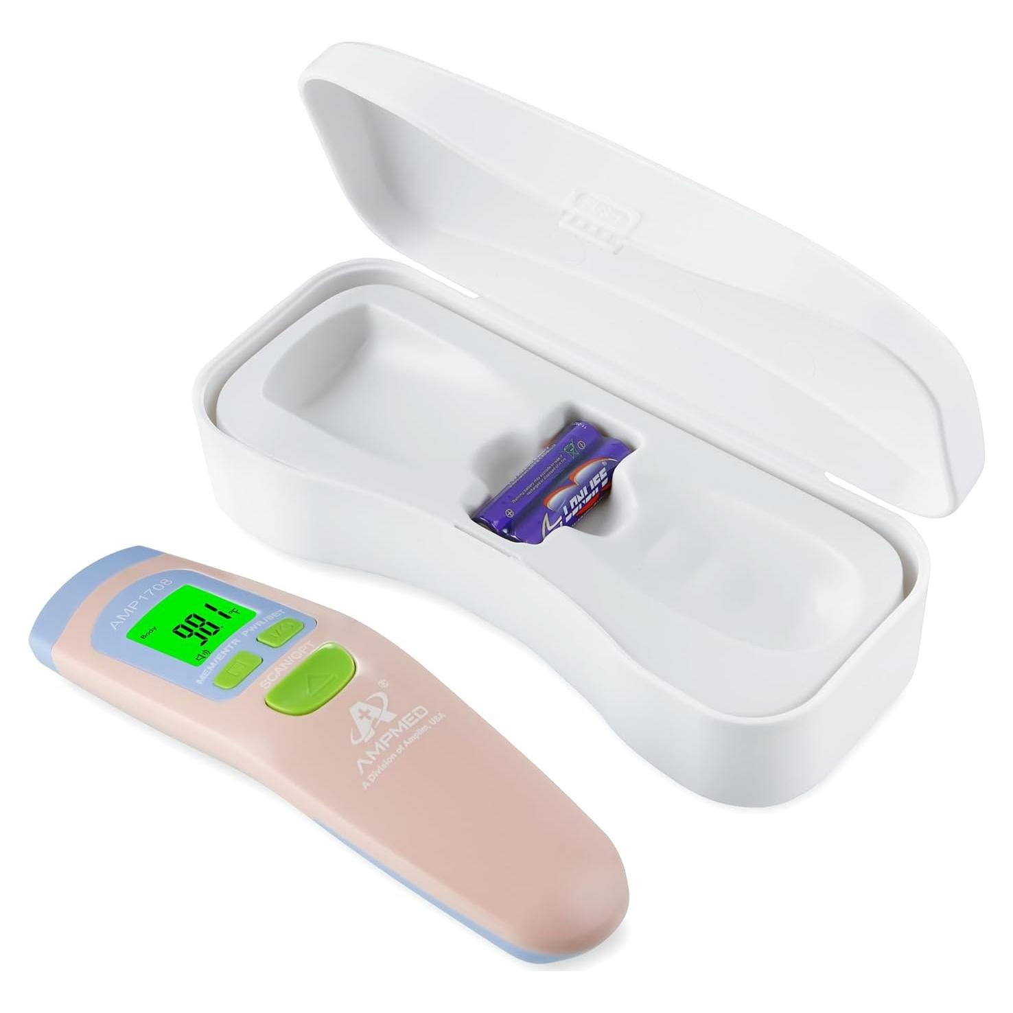 Termómetro Infrarrojo Sin Contacto Amplim Rosa Grado Médico