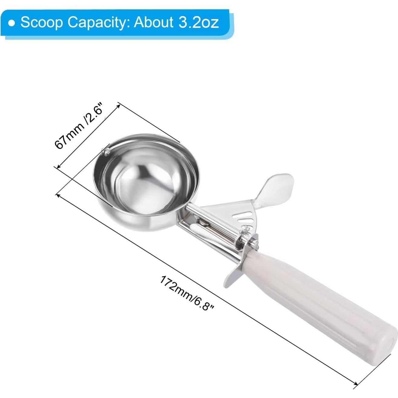 Cucharón de Helado PATIKIL 3.2oz Acero Inoxidable Beige