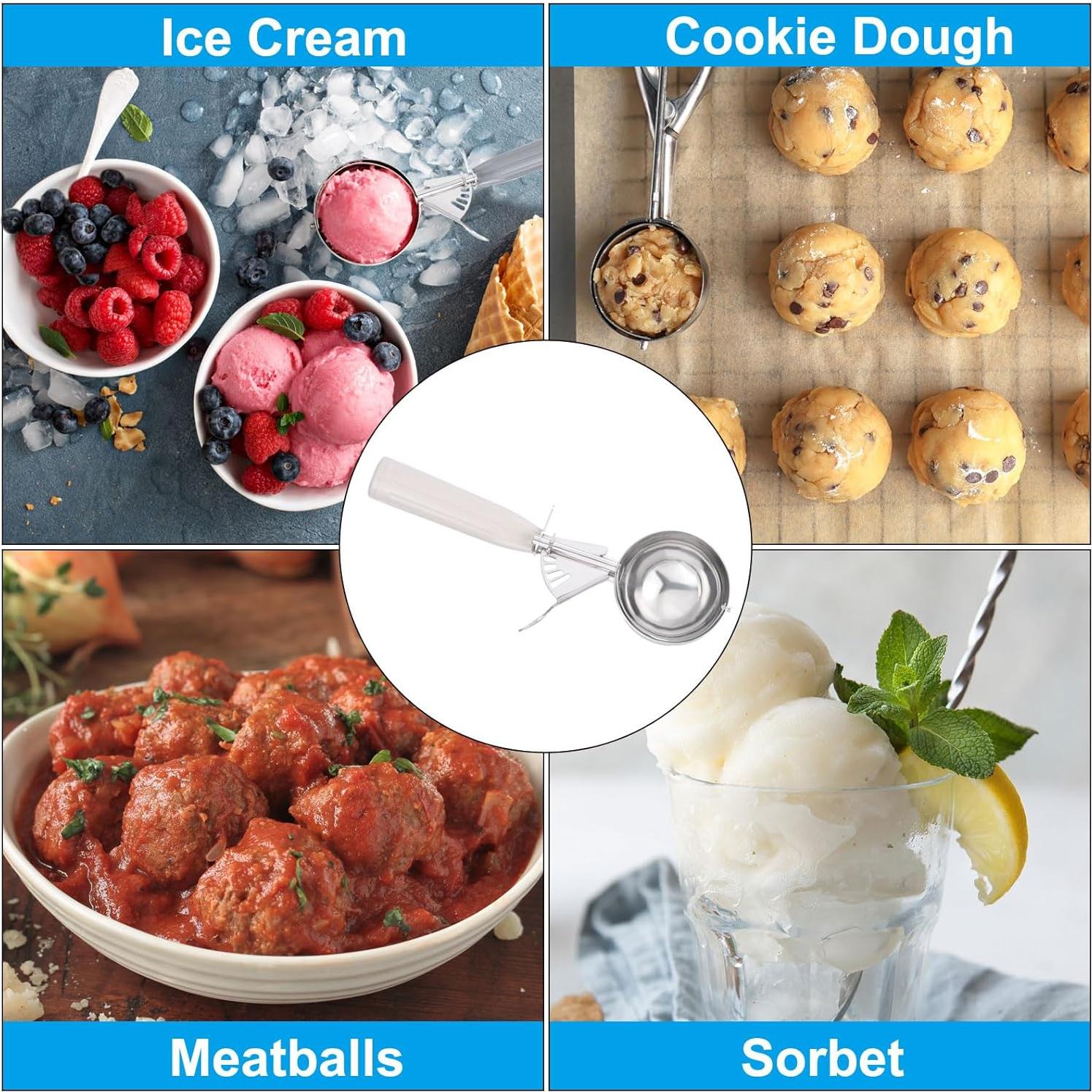 Cucharón de Helado PATIKIL 3.2oz Acero Inoxidable Beige