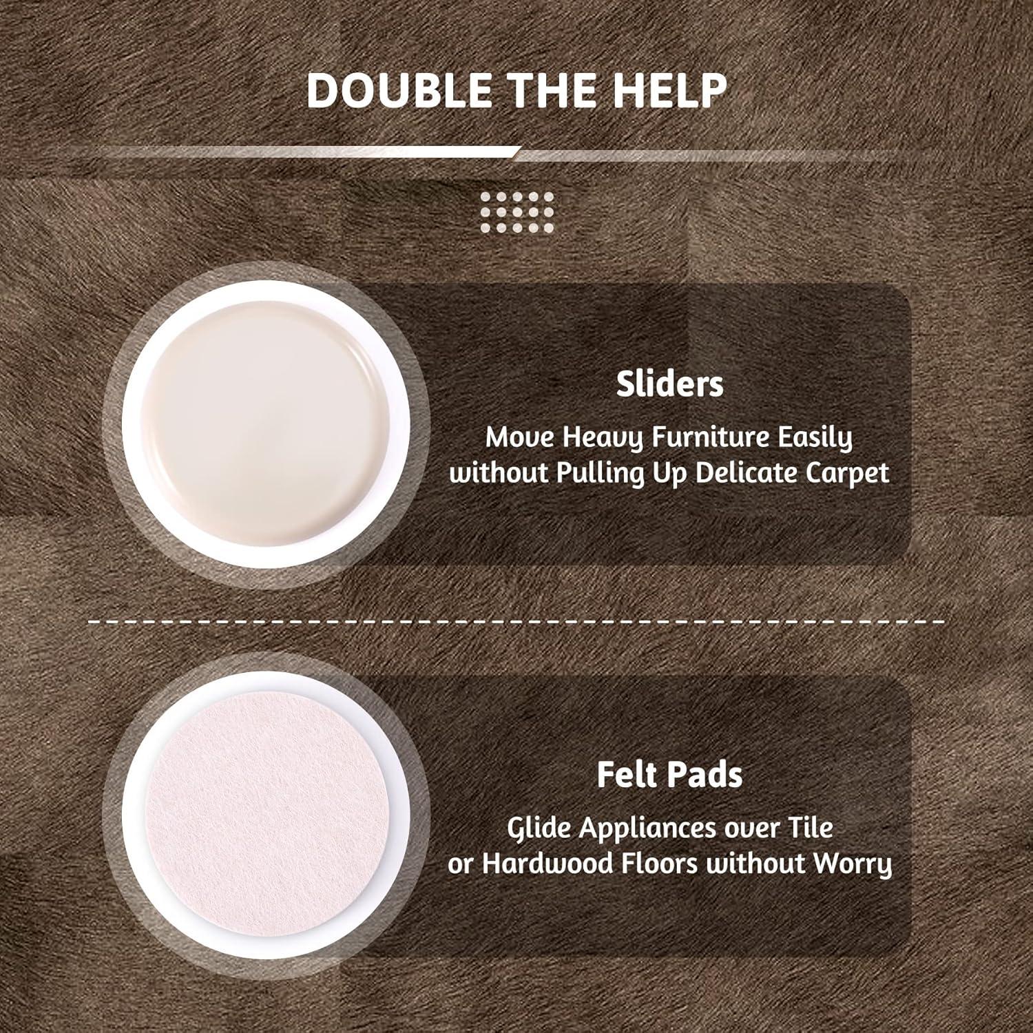 Deslizadores de Muebles CO-Z 8 Piezas 8.89 cm Fieltro y Plástico