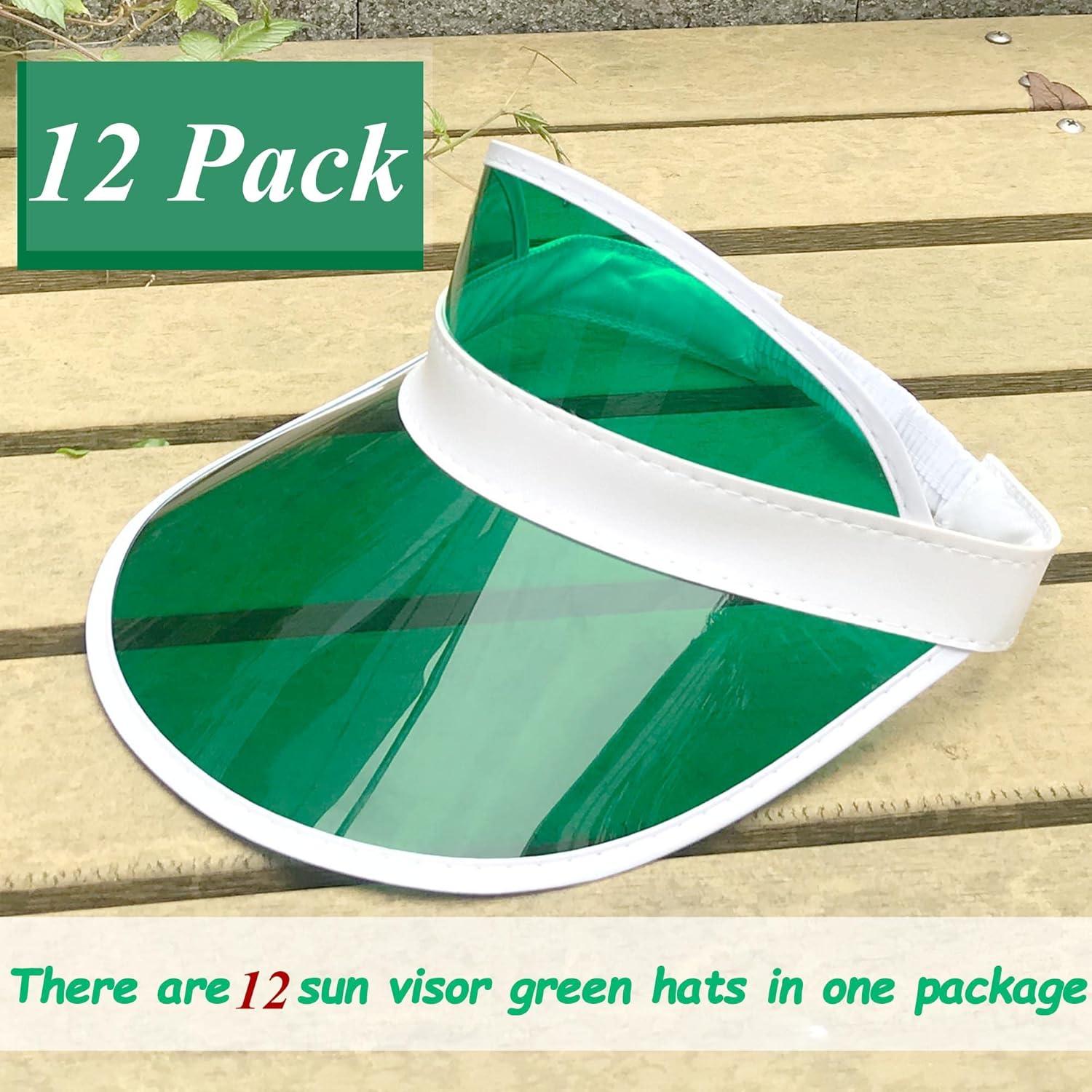 Paquete de 12 Sombreros Visera UV para Mujeres - Ajuste Cómodo