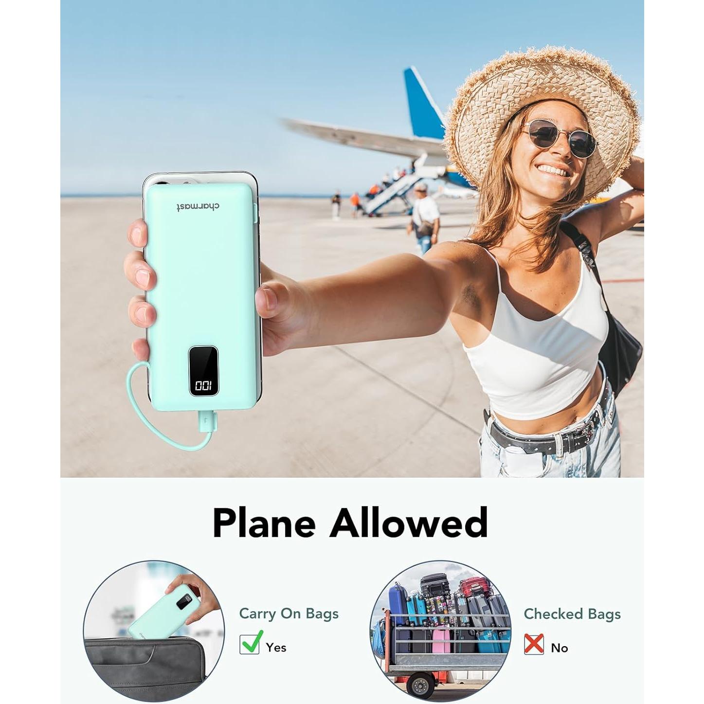 Cargador Portátil Charmast 10000mAh Carga Rápida USB C