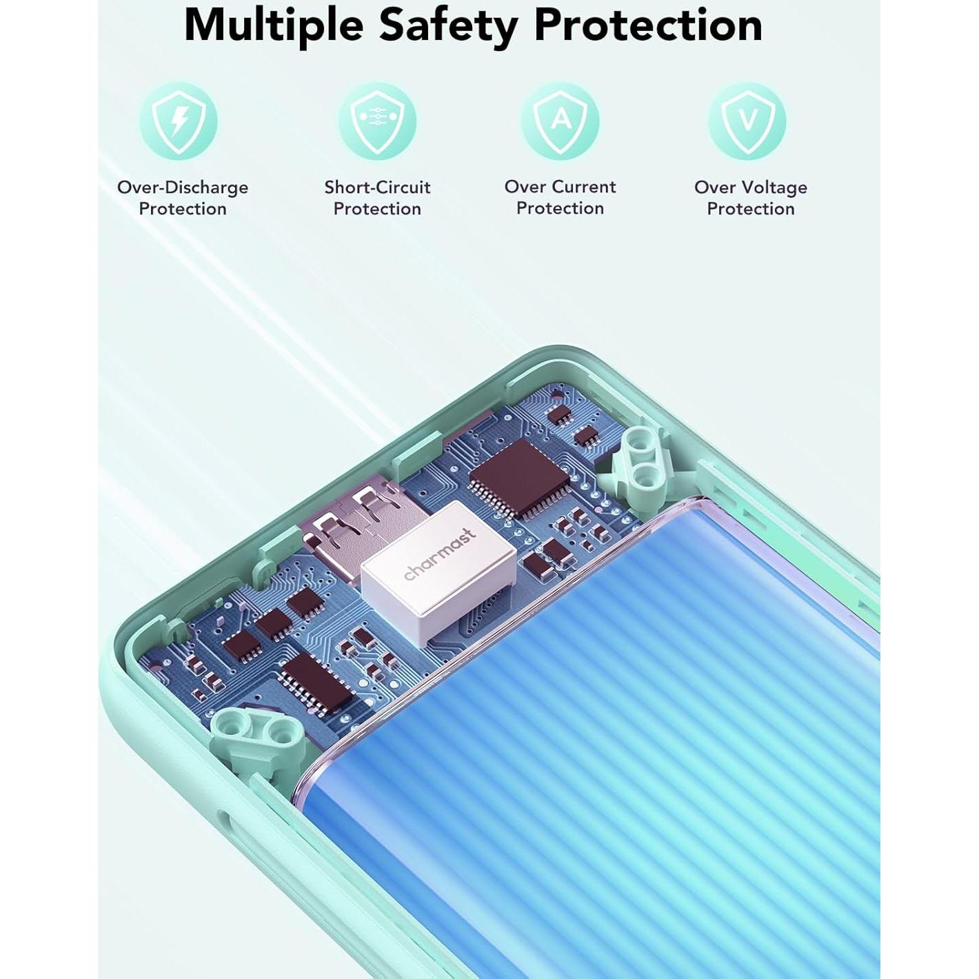 Cargador Portátil Charmast 10000mAh Carga Rápida USB C