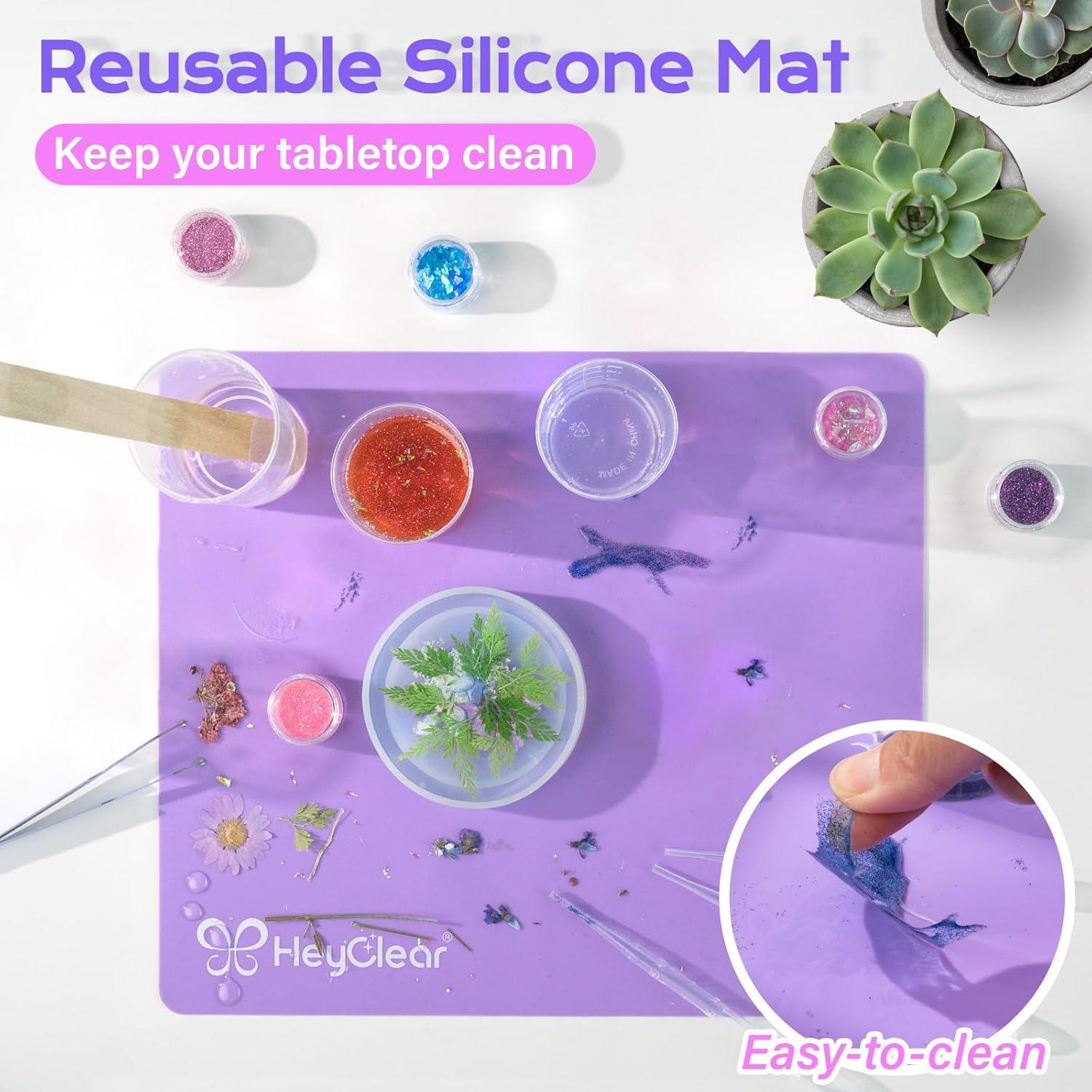 Kit de Resina Epóxica HeyClear 18 oz con Moldes y Accesorios