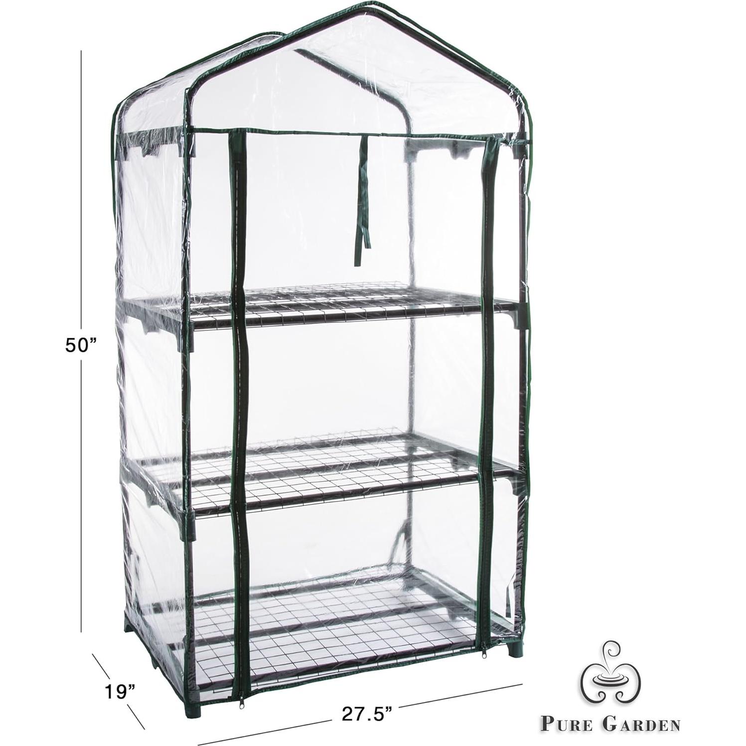 Invernadero Mini 3 Niveles Pure Garden - Estructura Metal 69.85x48.26x127 cm
