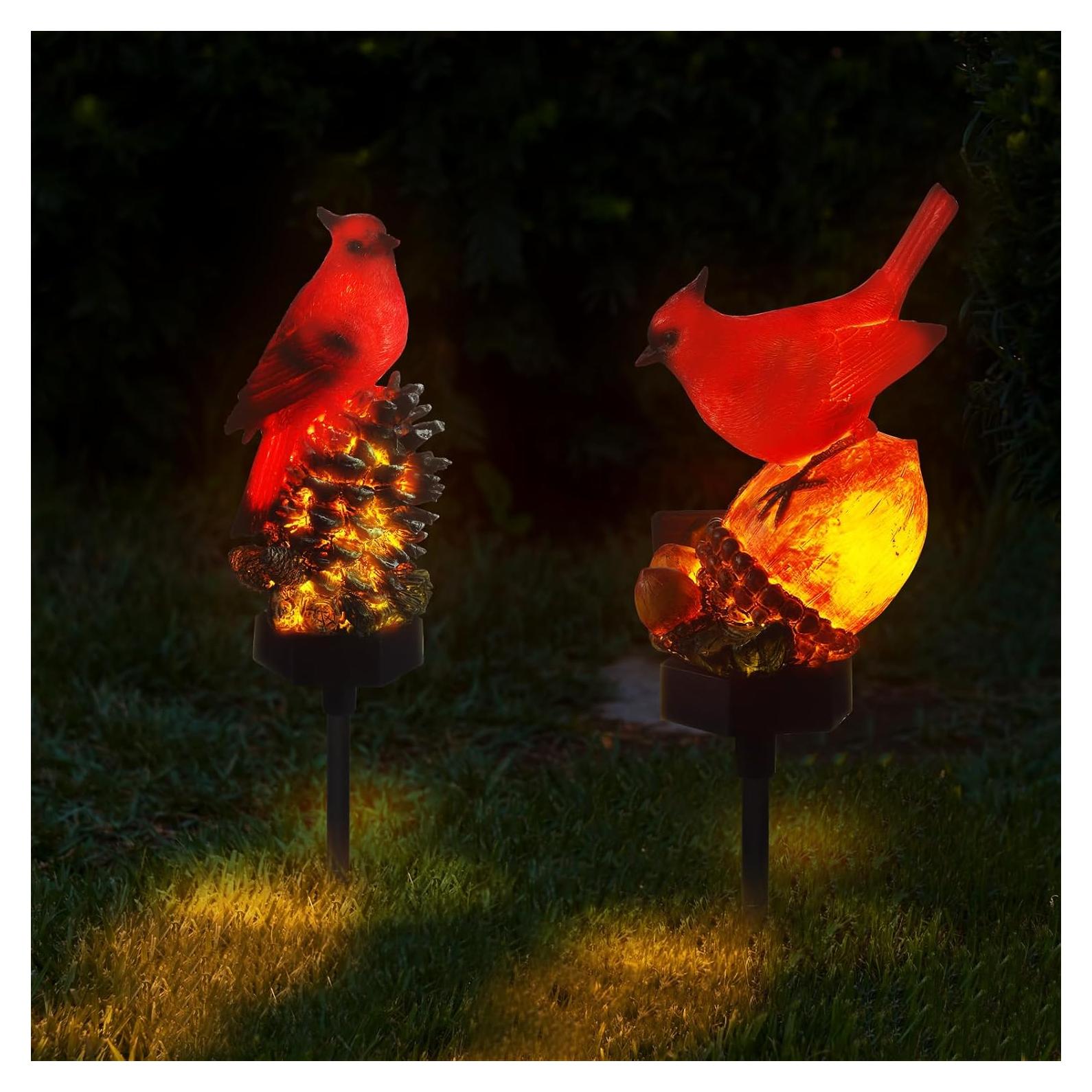 Estacas de Luz Solar Cardenales Capoda 2 Piezas 19cm