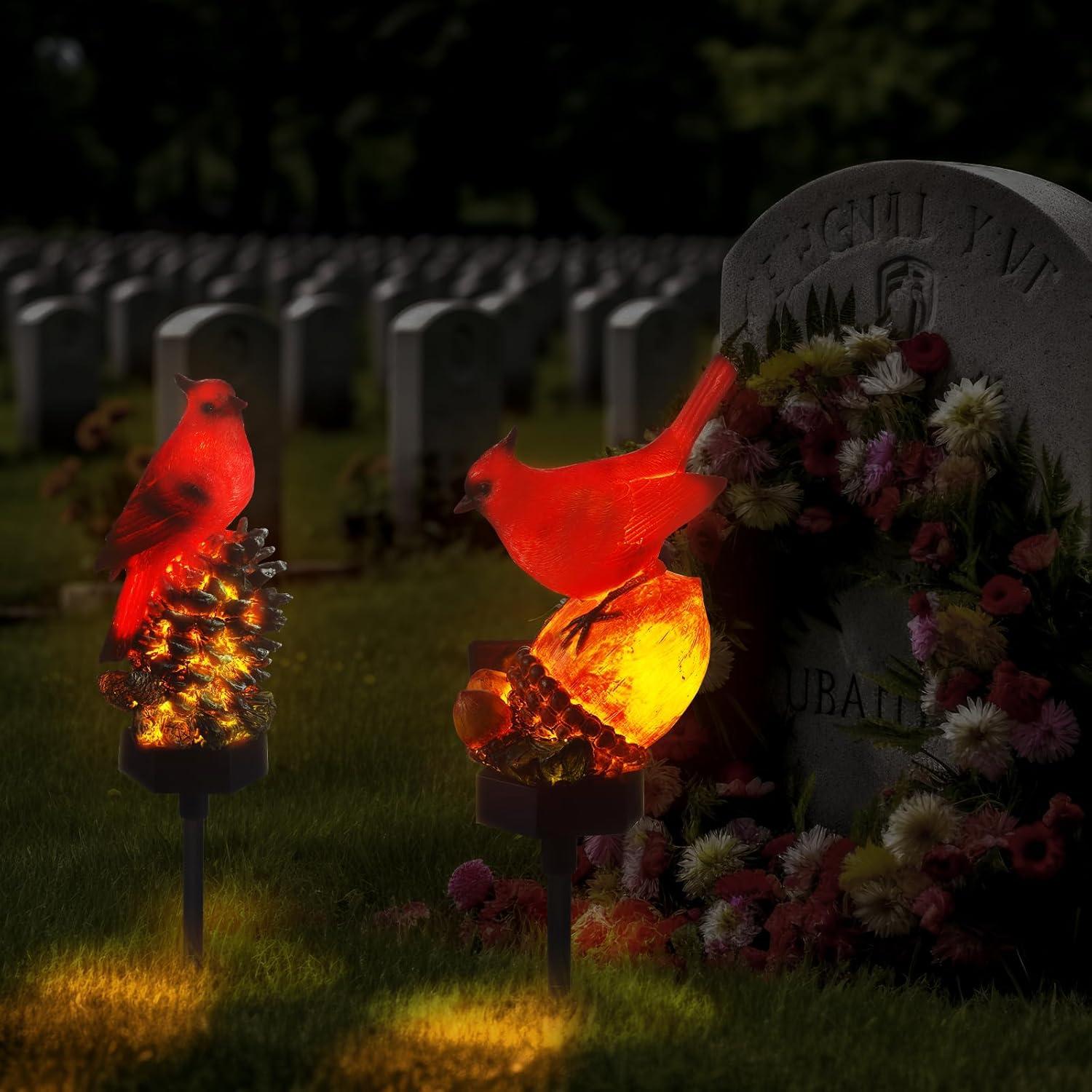 Estacas de Luz Solar Cardenales Capoda 2 Piezas 19cm