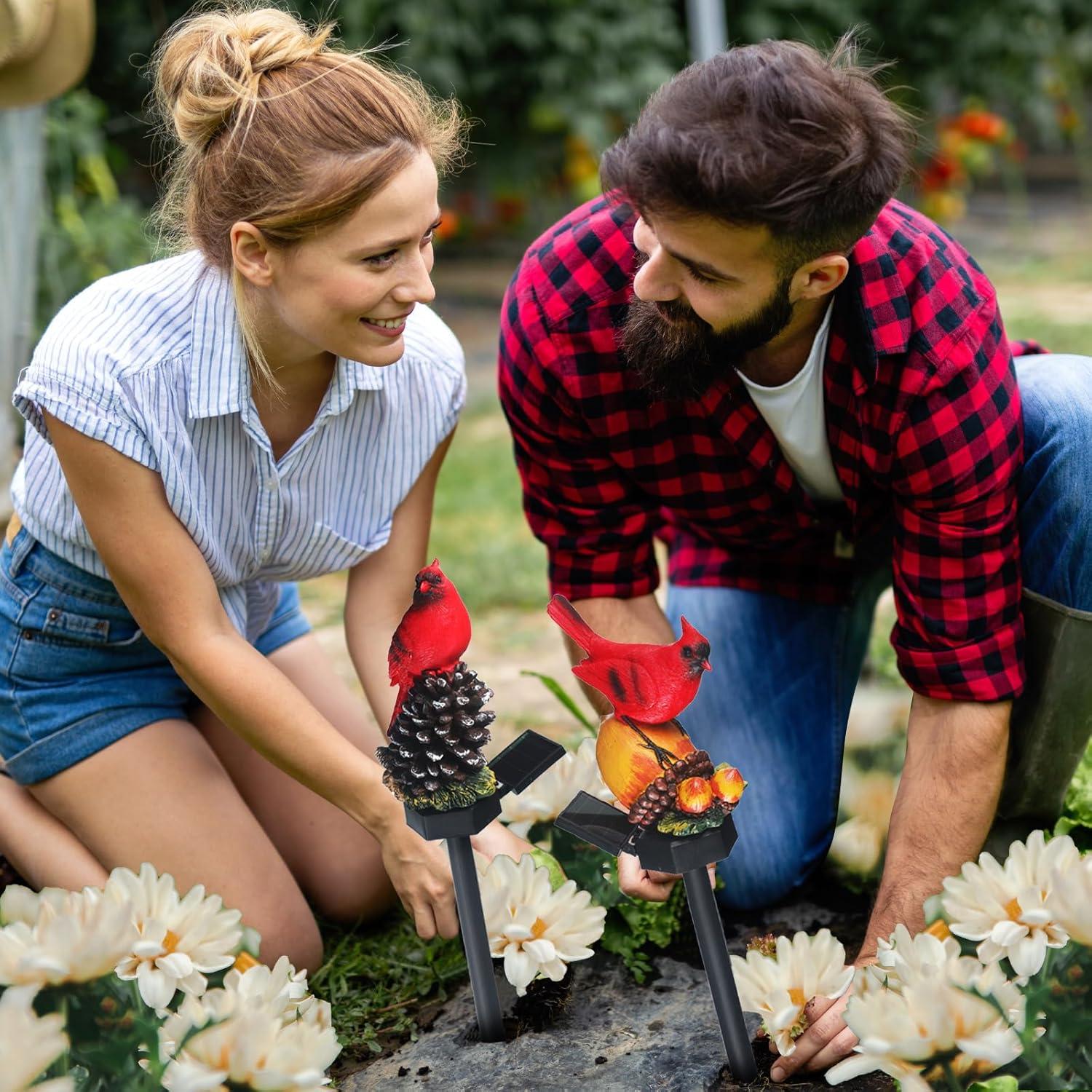 Estacas de Luz Solar Cardenales Capoda 2 Piezas 19cm