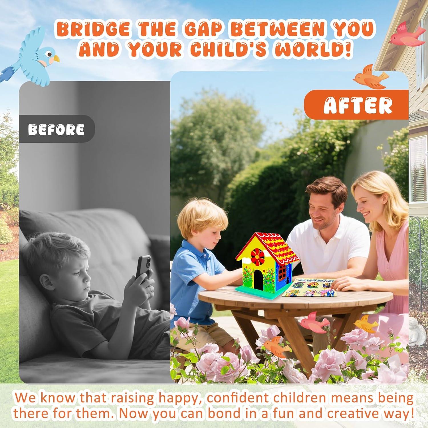 Kit Casa para Aves DIY DSGLONGBIN - Grande, No Tóxico, 12 Colores