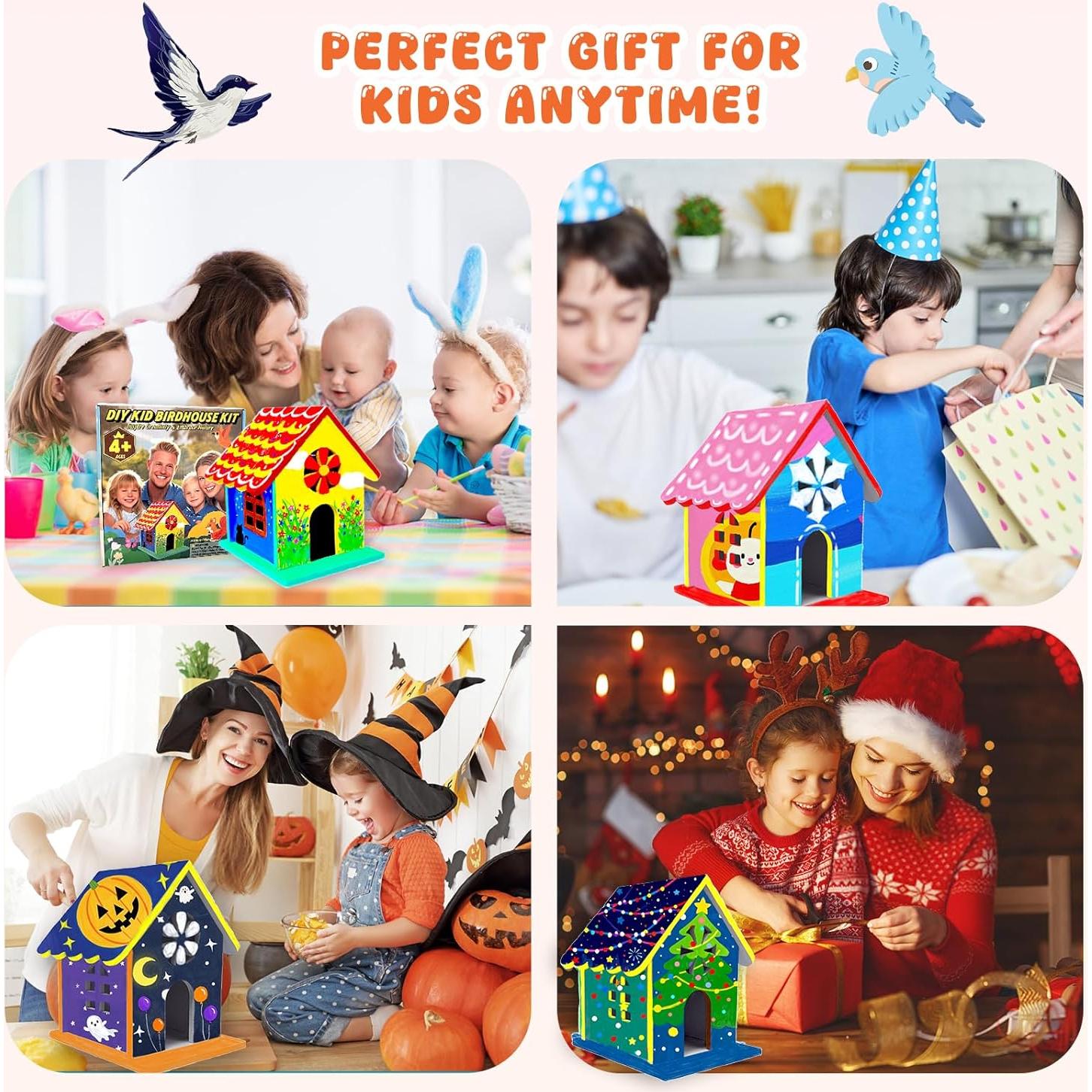 Kit Casa para Aves DIY DSGLONGBIN - Grande, No Tóxico, 12 Colores