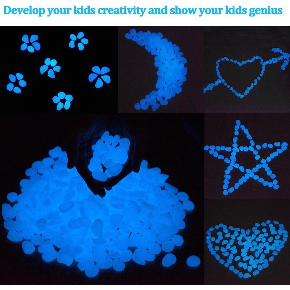 Piedras Brillantes Azul 150pcs para Jardín y Acuario