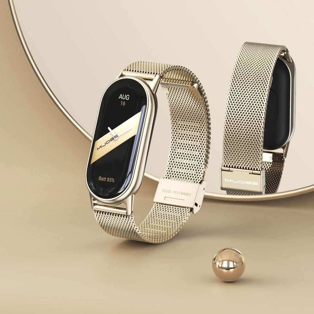 Correa MIJOBS para Xiaomi Mi Band 8 y 9 Acero Inoxidable