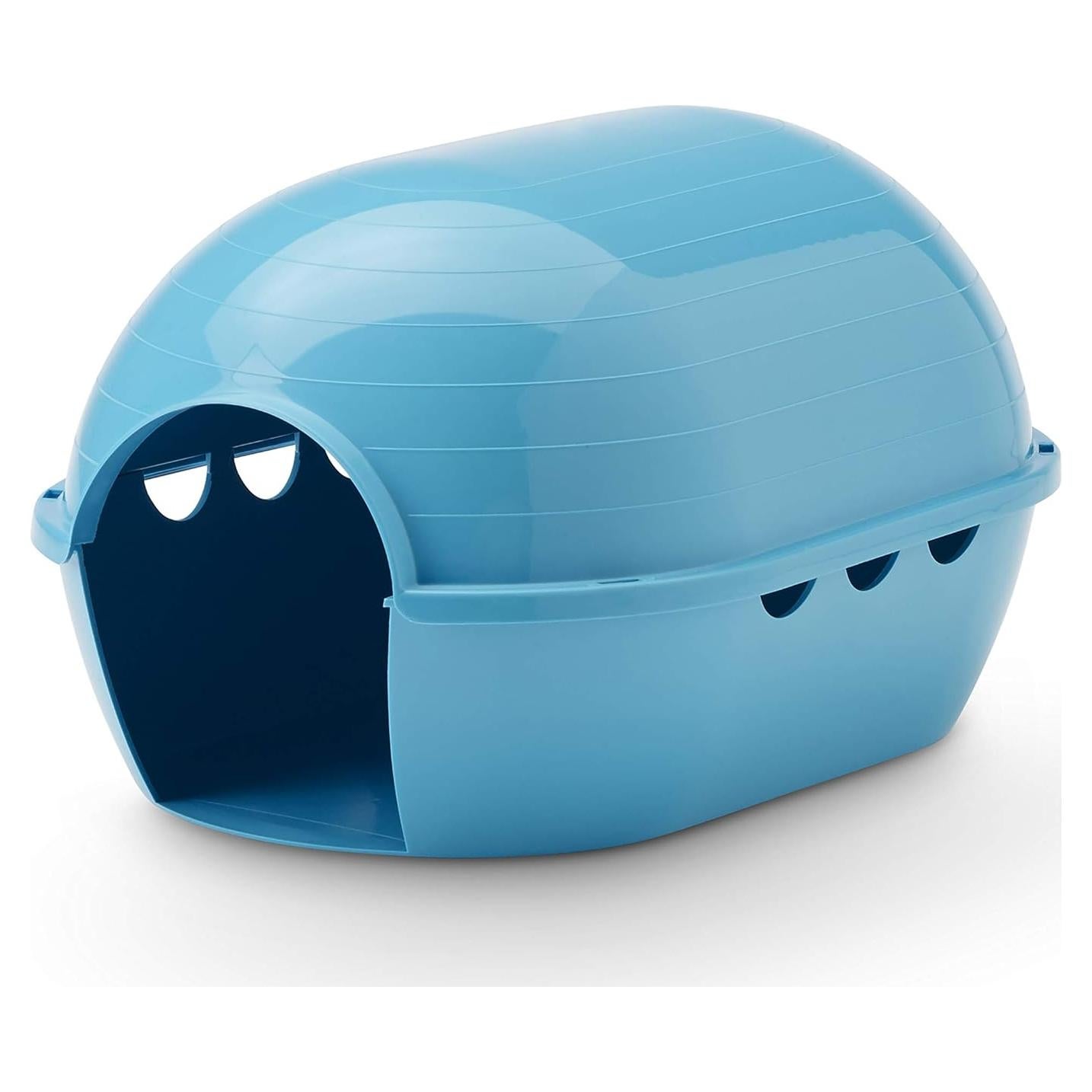 Igloo Mediano Lixit Azul para Animales Pequeños 19x30cm