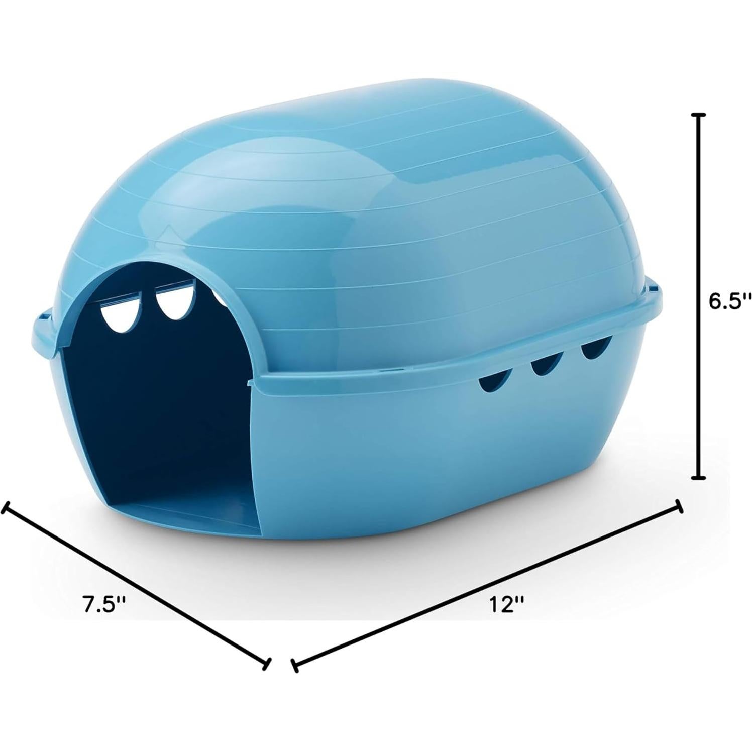 Igloo Mediano Lixit Azul para Animales Pequeños 19x30cm