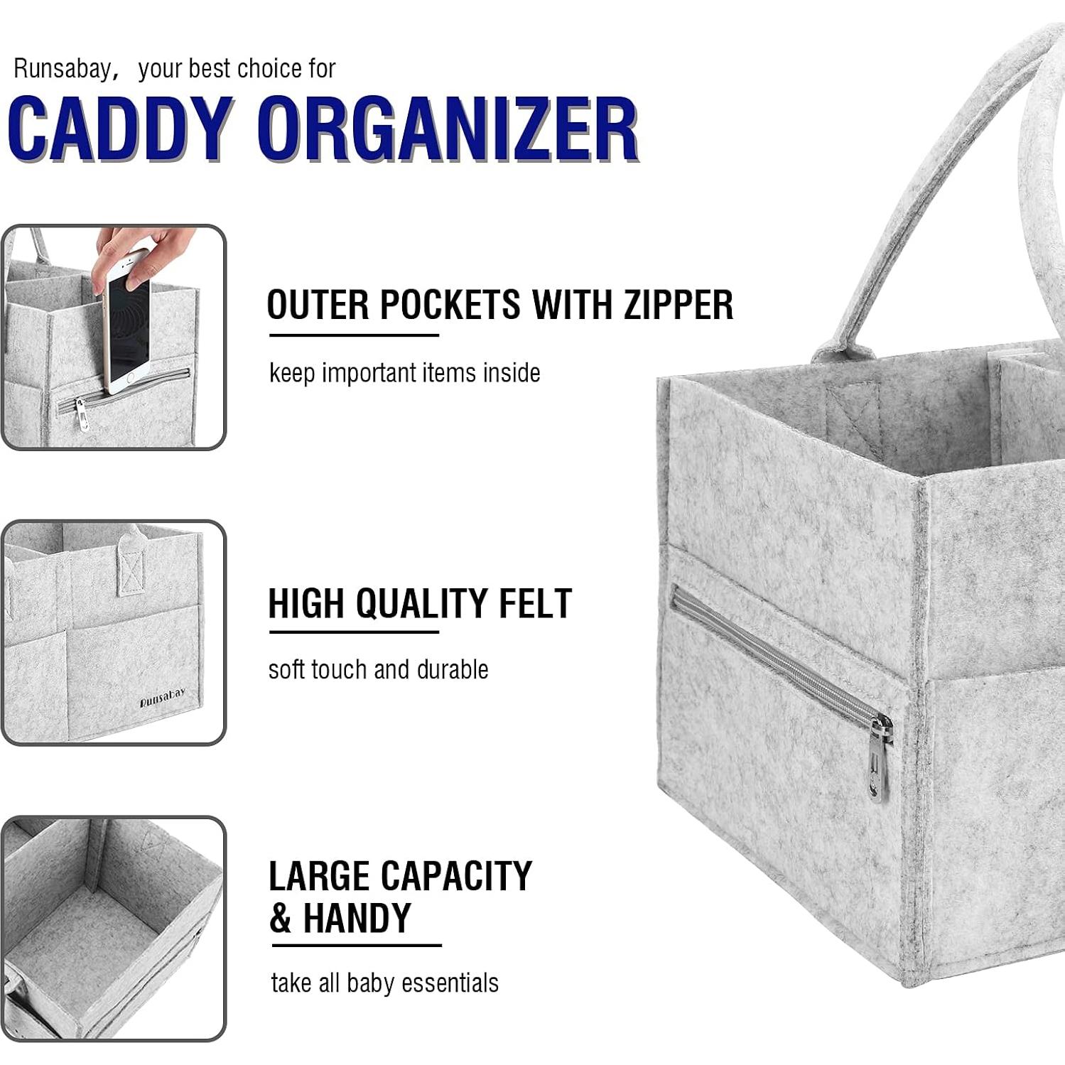 Organizador de Pañales Runsabay Gris 33x22x18 cm Portátil