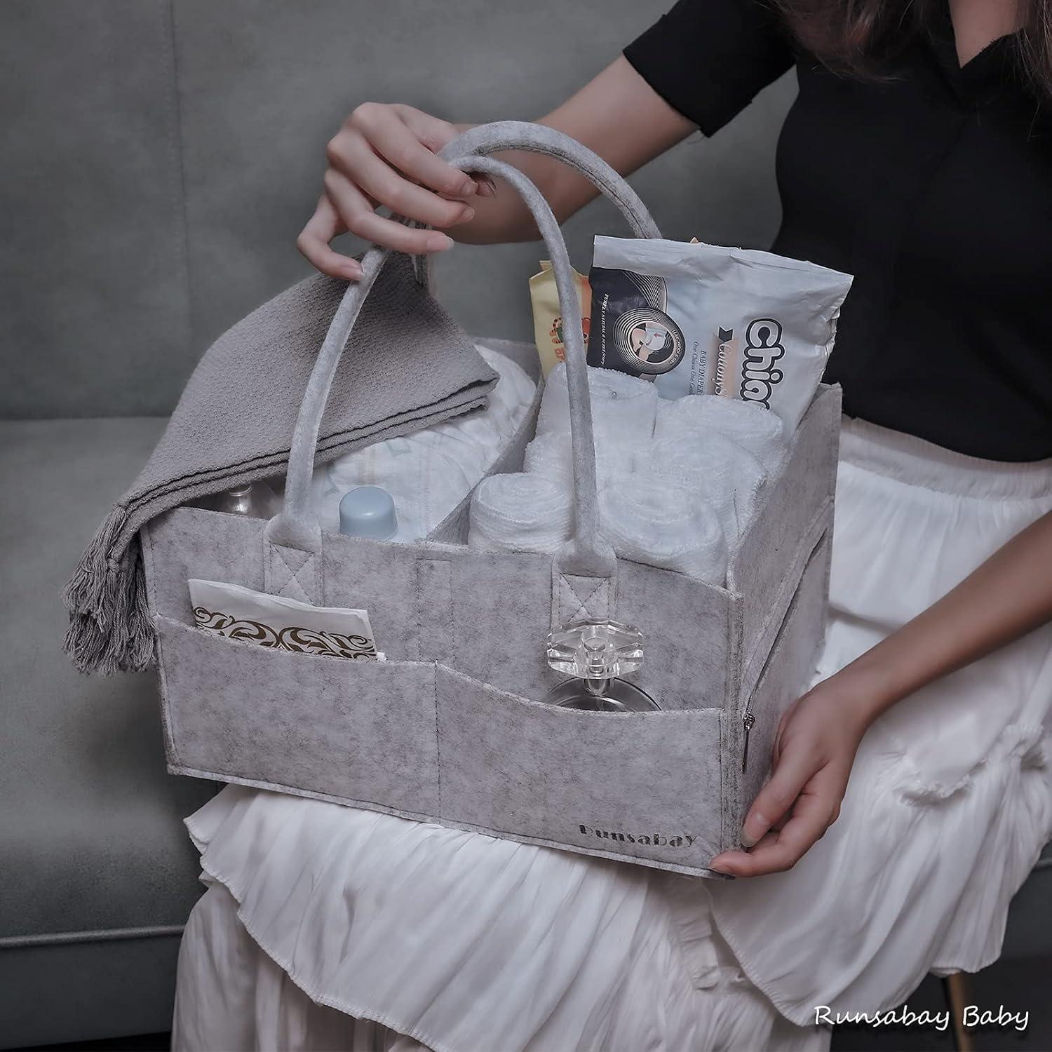 Organizador de Pañales Runsabay Gris 33x22x18 cm Portátil