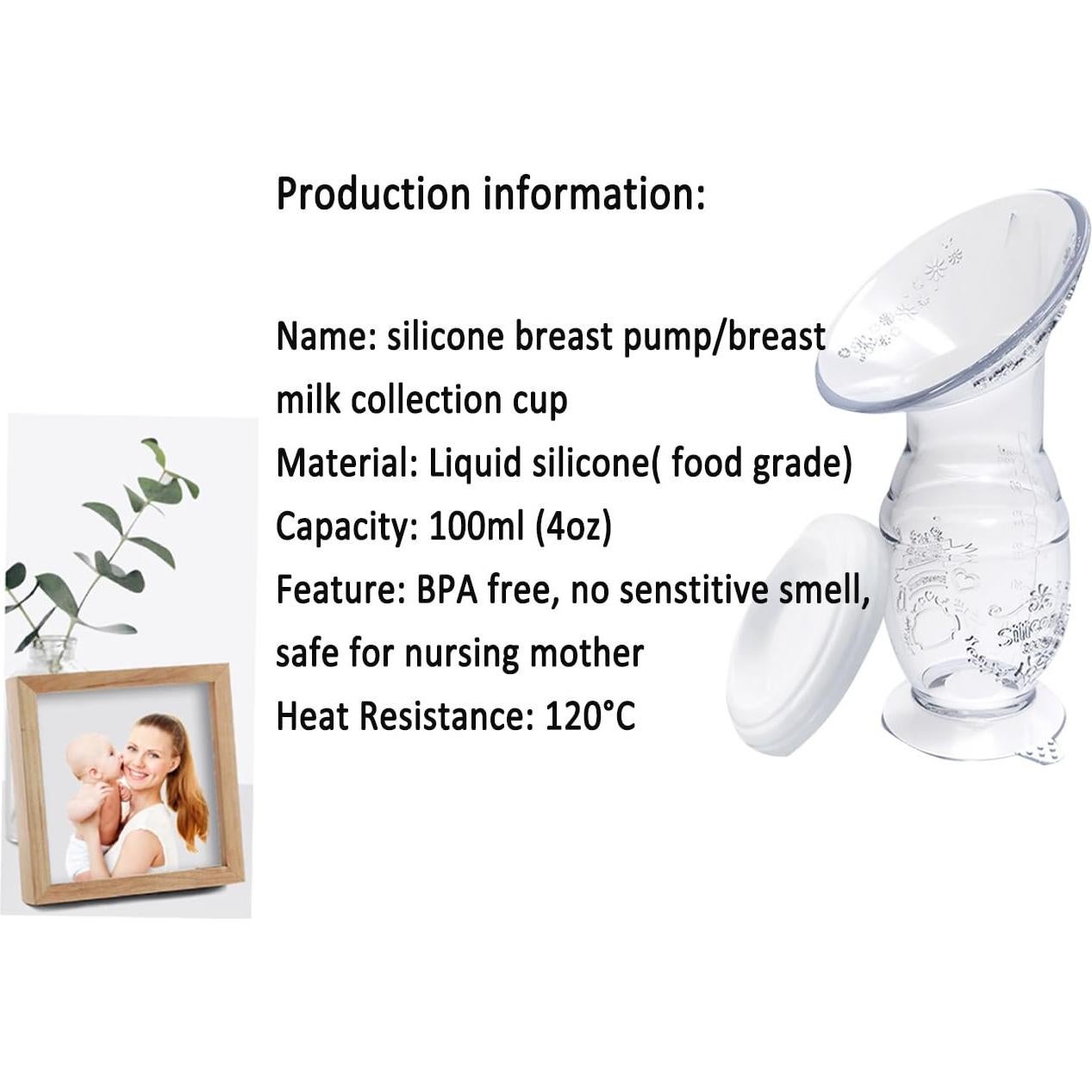 Extractor Manual de Leche 100ml Silicona Grado Alimenticio